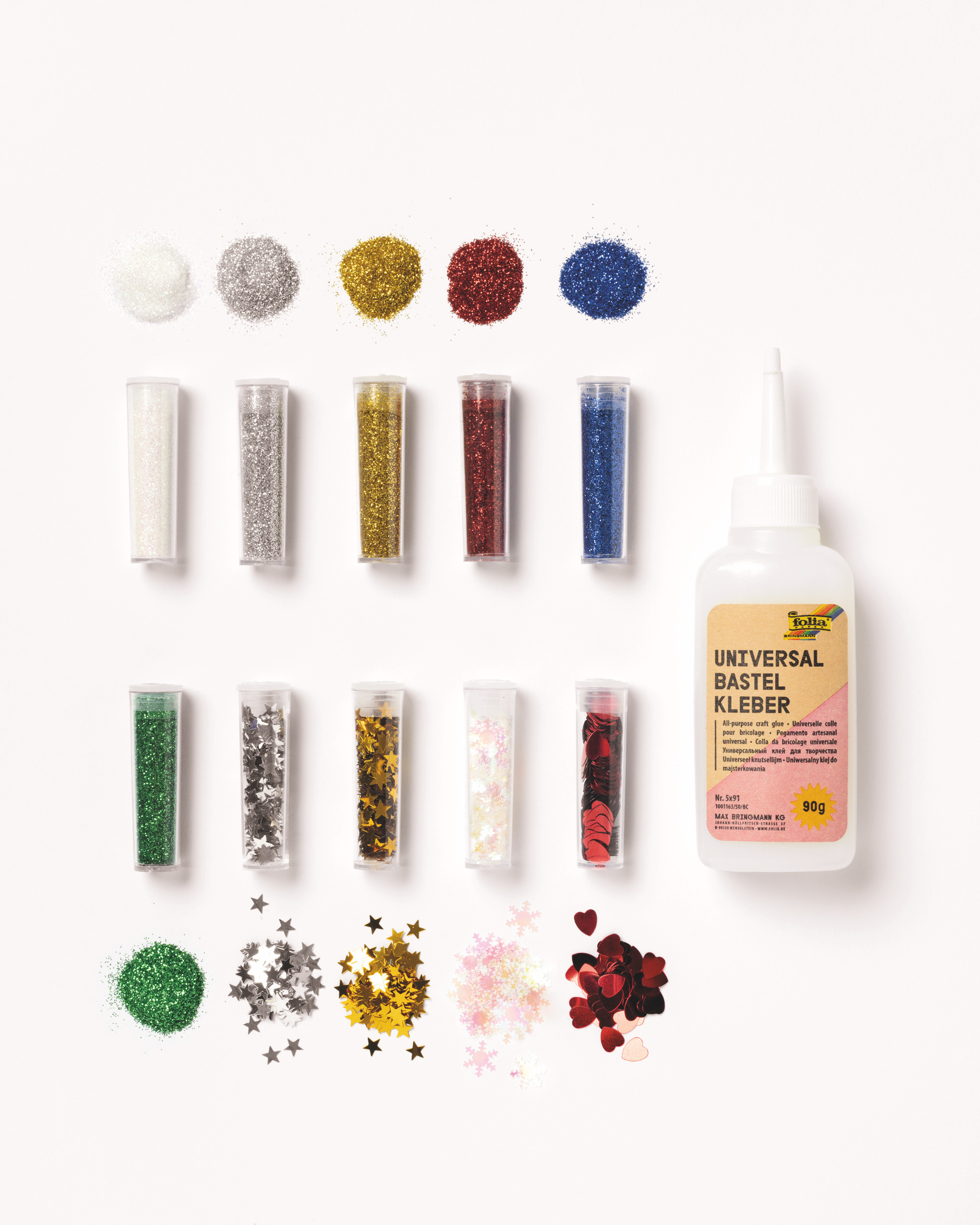 Bio Glitter & Pailetten Set, 11-teilig