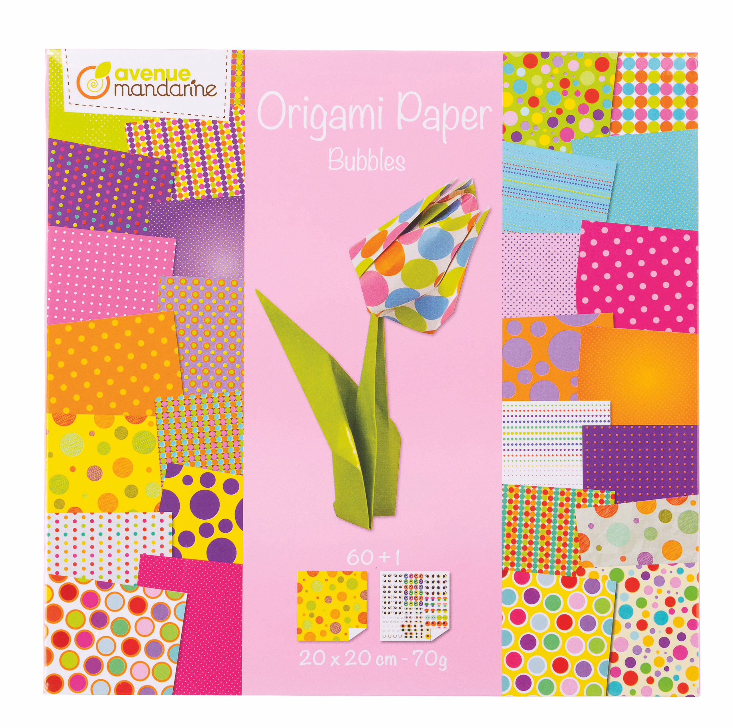 Faltblätter Bubbles, 20x20cm, 61 Blatt