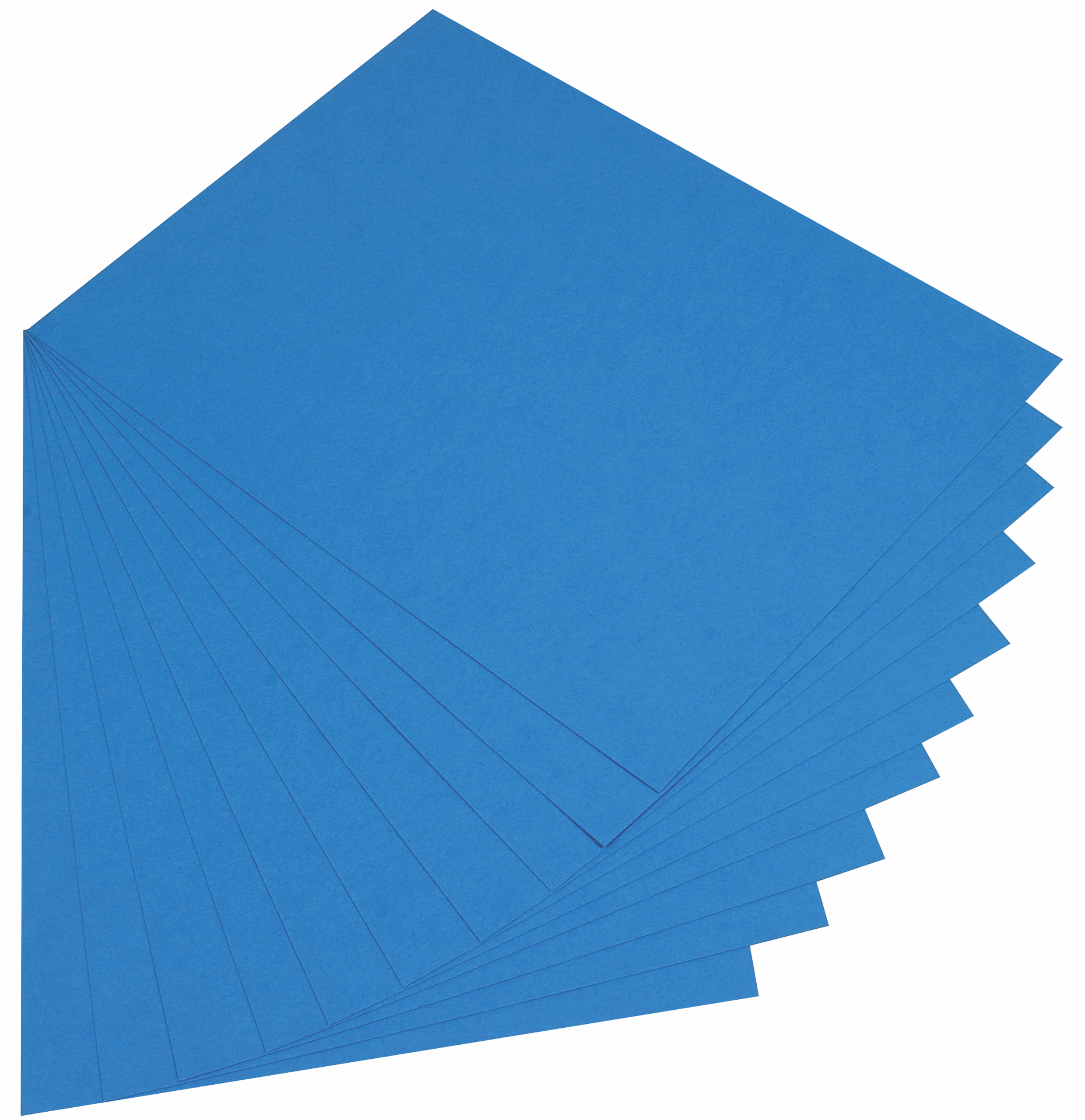 Tonpapier, 10 Bogen mittelblau (50 x 70 cm)