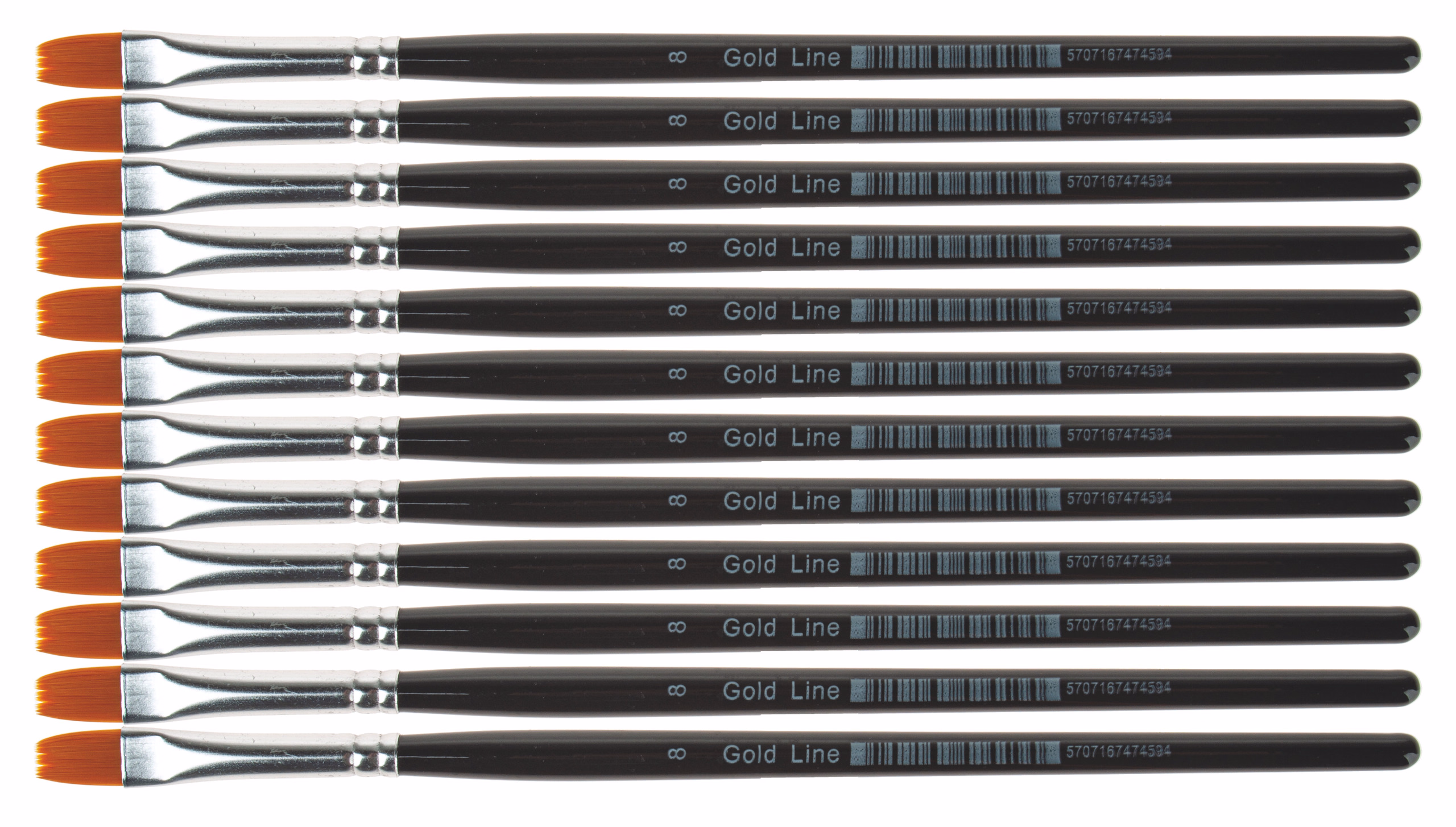 Gold Line Pinsel flach Gr.8, 12 Stück