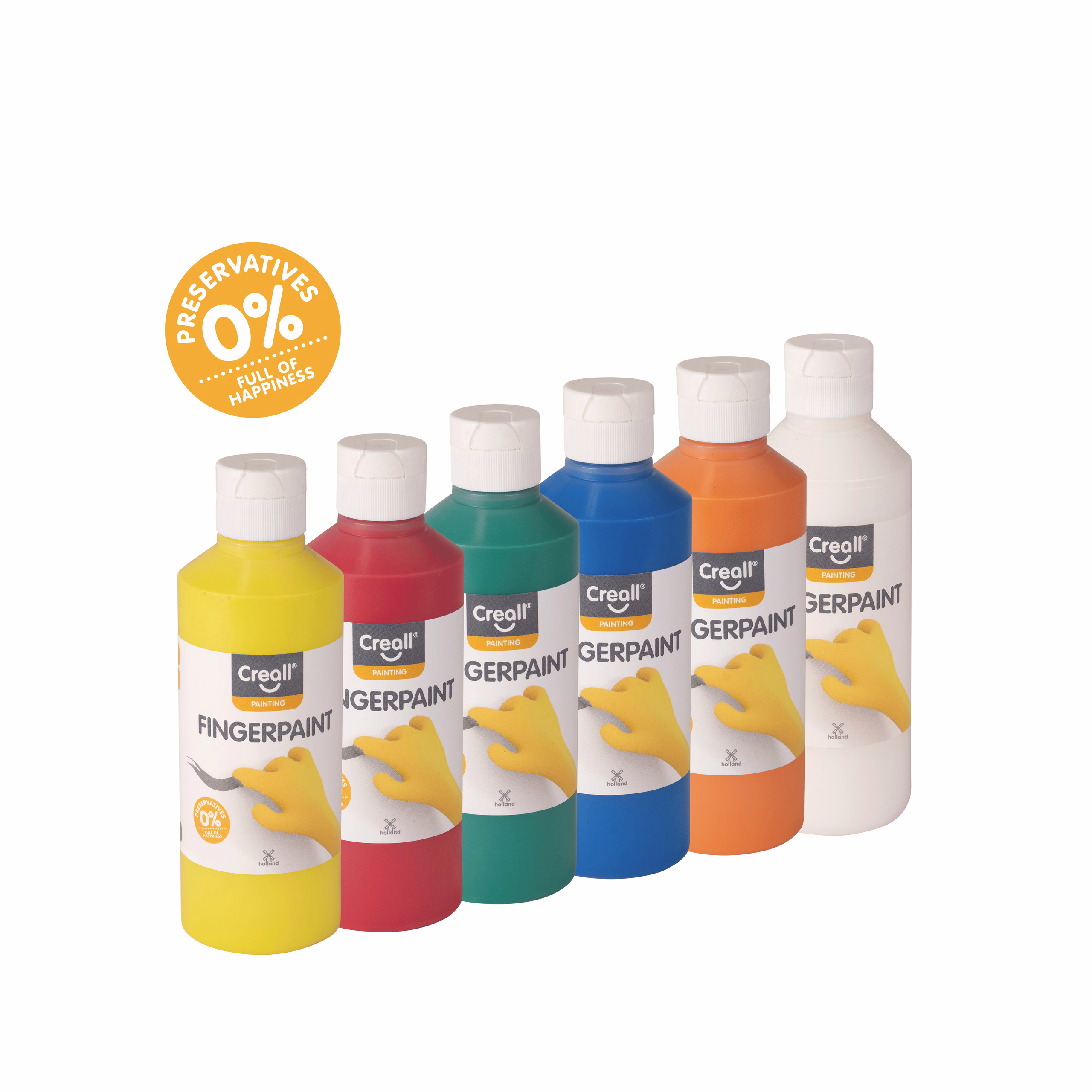 Fingerpaint Set Creall, 6 x 250 ml
