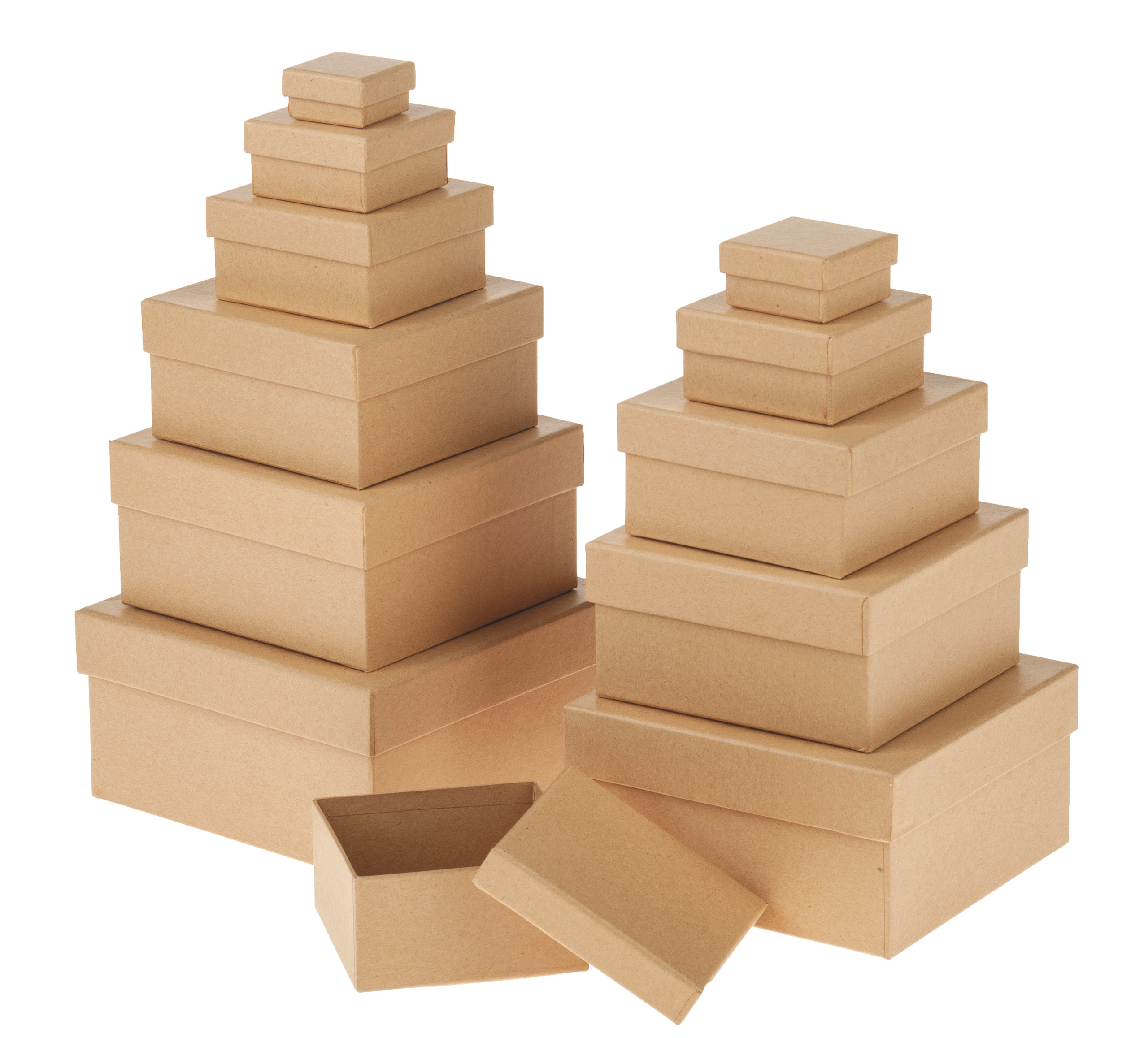 Pappboxen, 12er-Set natur | natur | 655009