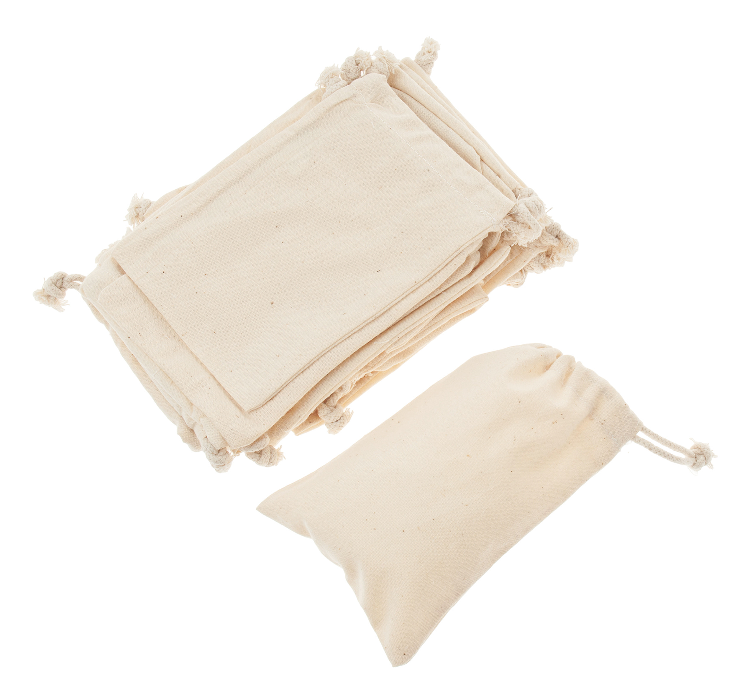 Baumwollbeutel, 10 x 15 cm, 24 Stück