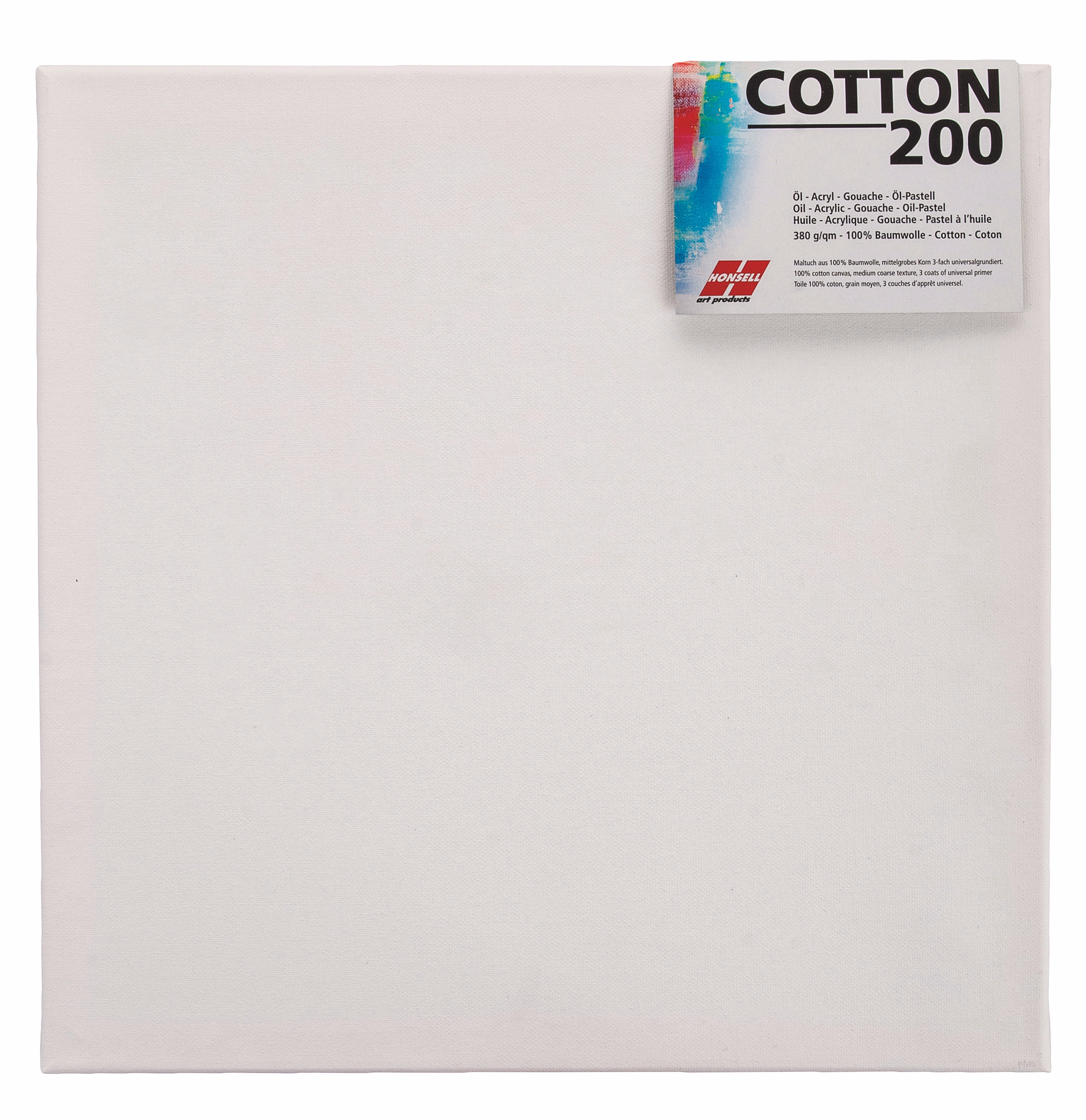 HONSELL Cotton 200 Tela per pittura, 40 x 40 cm