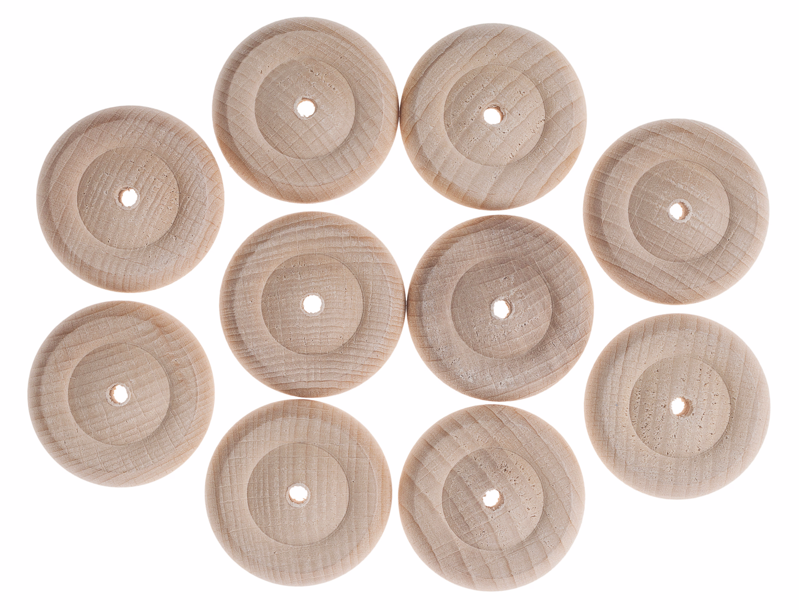 Rueda perfilada haya, 40 mm diam. 14 mm - 10 ud