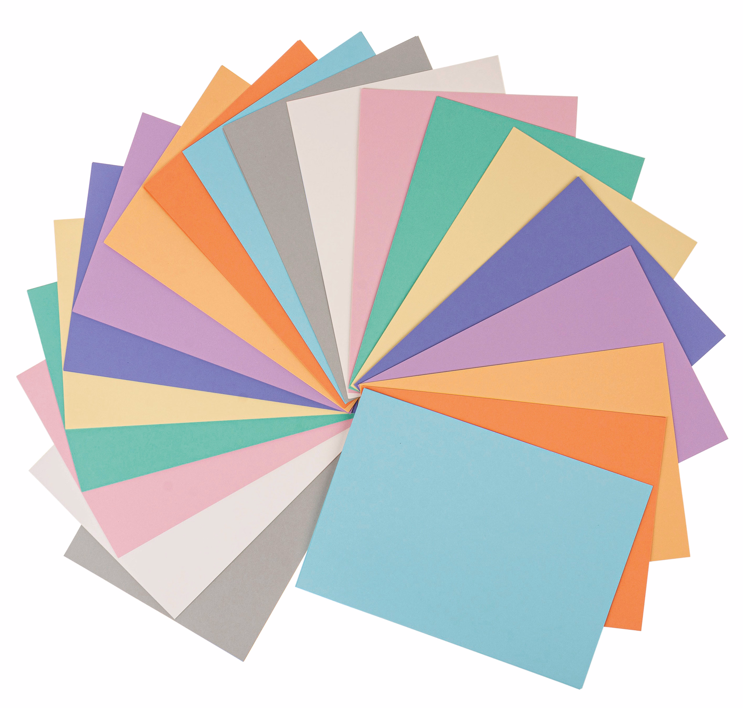 Tonpapier 100 Blatt, 10 Farben pastell (DIN A4)