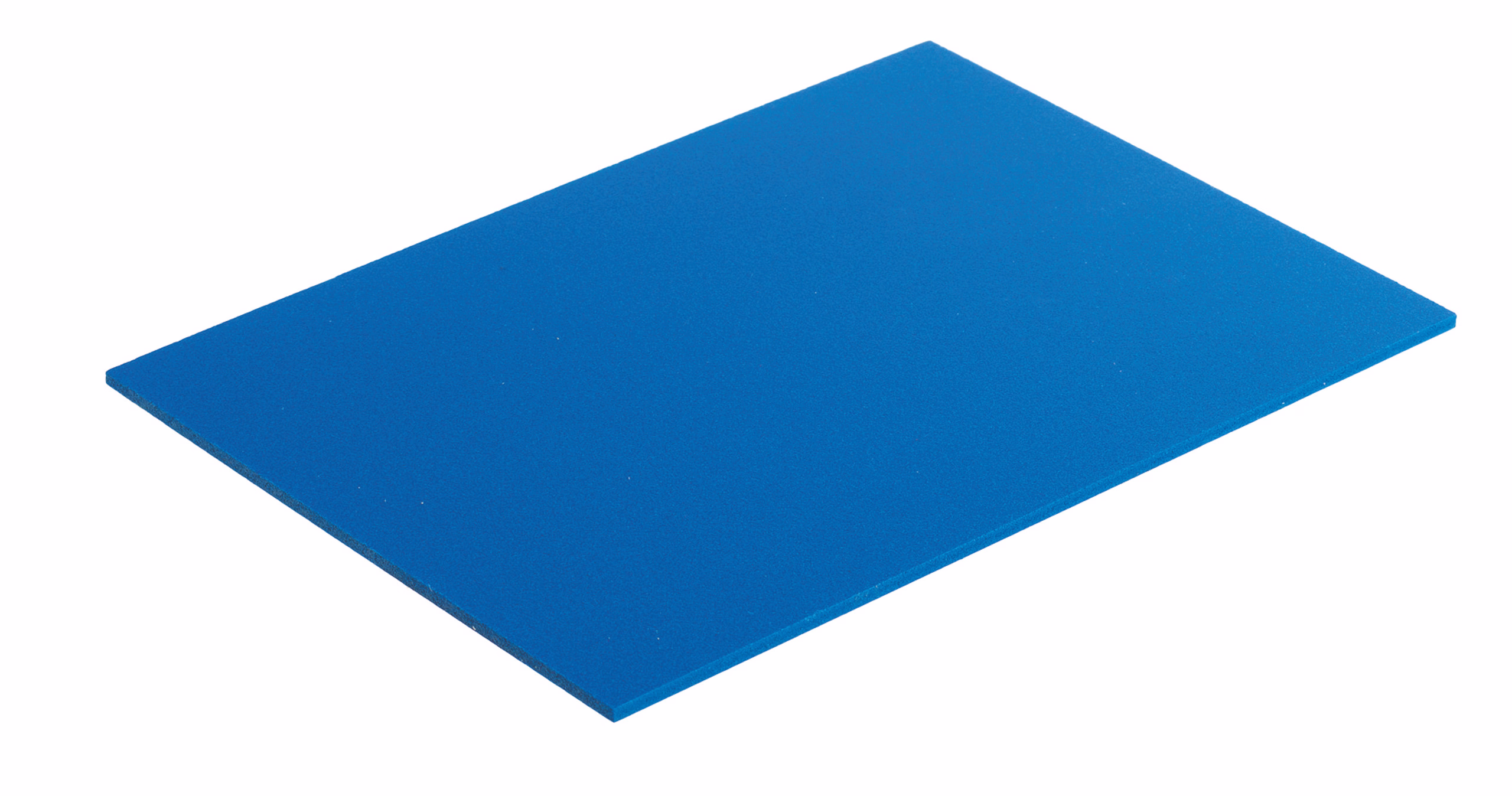 Plaque en mousse rigide de PVC, bleu 3 x 150 x 210 mm