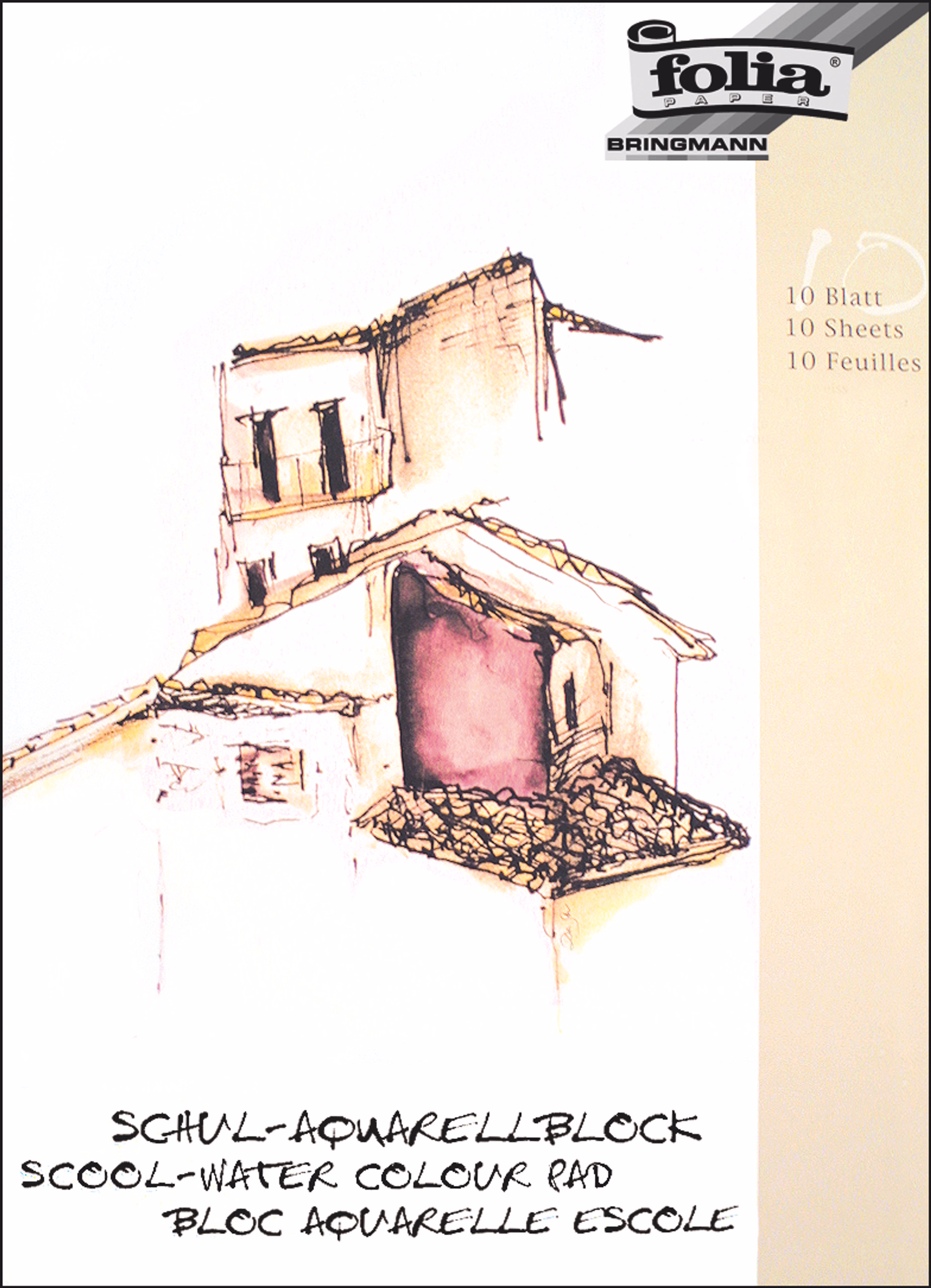 Aquarellblock, 10 Blatt 150 g (DIN A3)