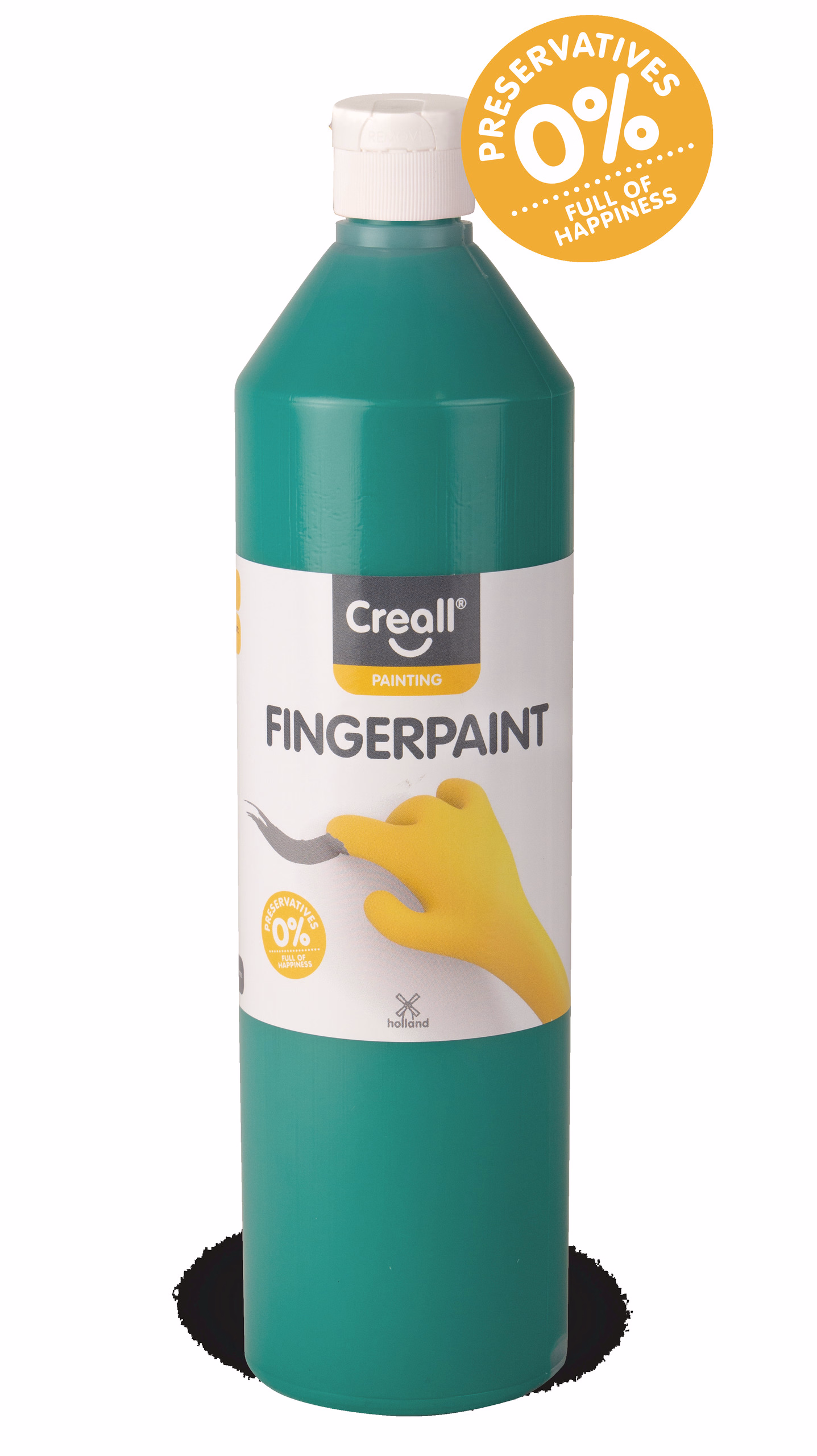 Pintura para dedos Creall, verde, 750 ml
