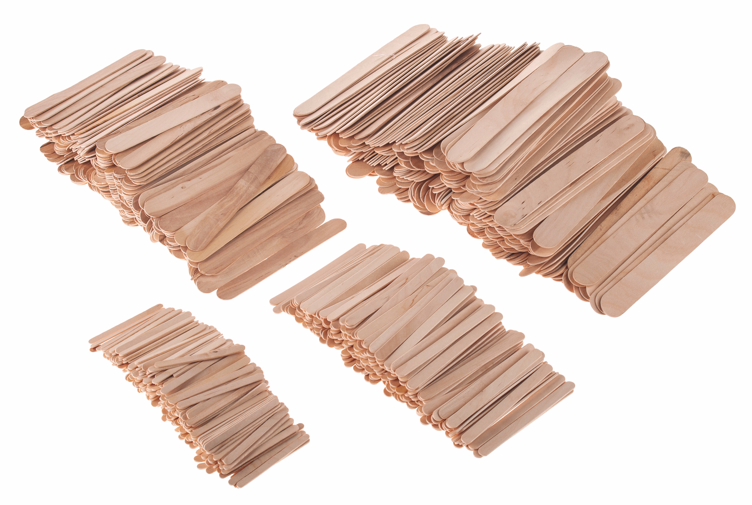 Holzspatel-Großpack, 1200 Teile in 4 Größen