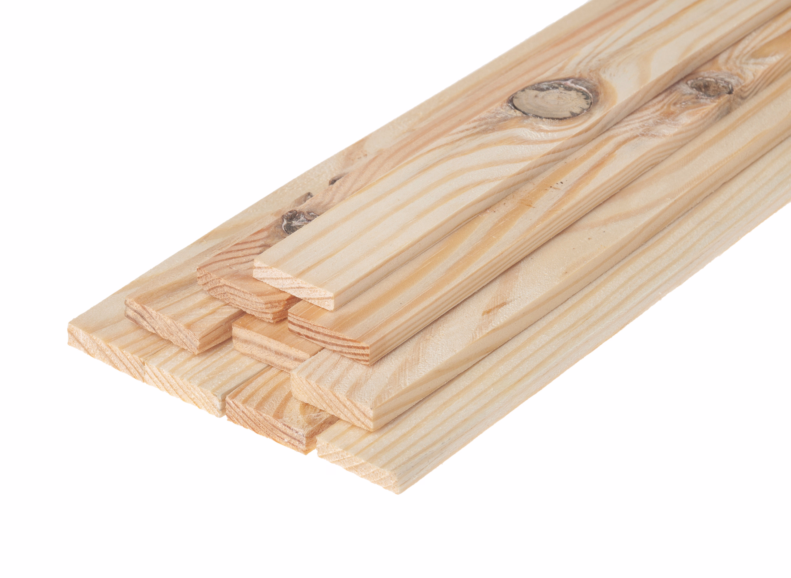 Baguettes rectangulaires 5 x 20 x 500 mm 2e choix, 10 pièces