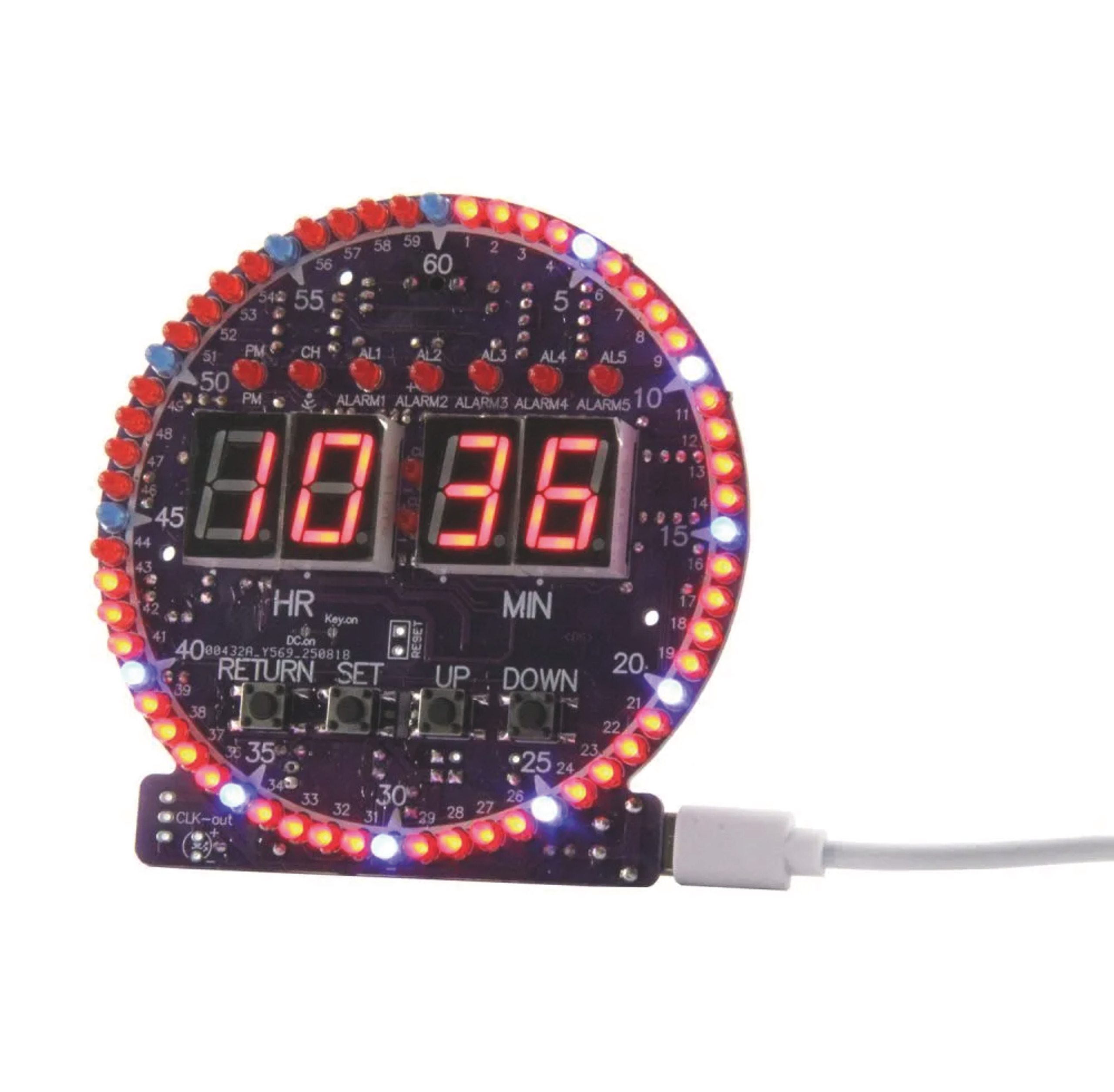 Lötbausatz LED-Laufuhr