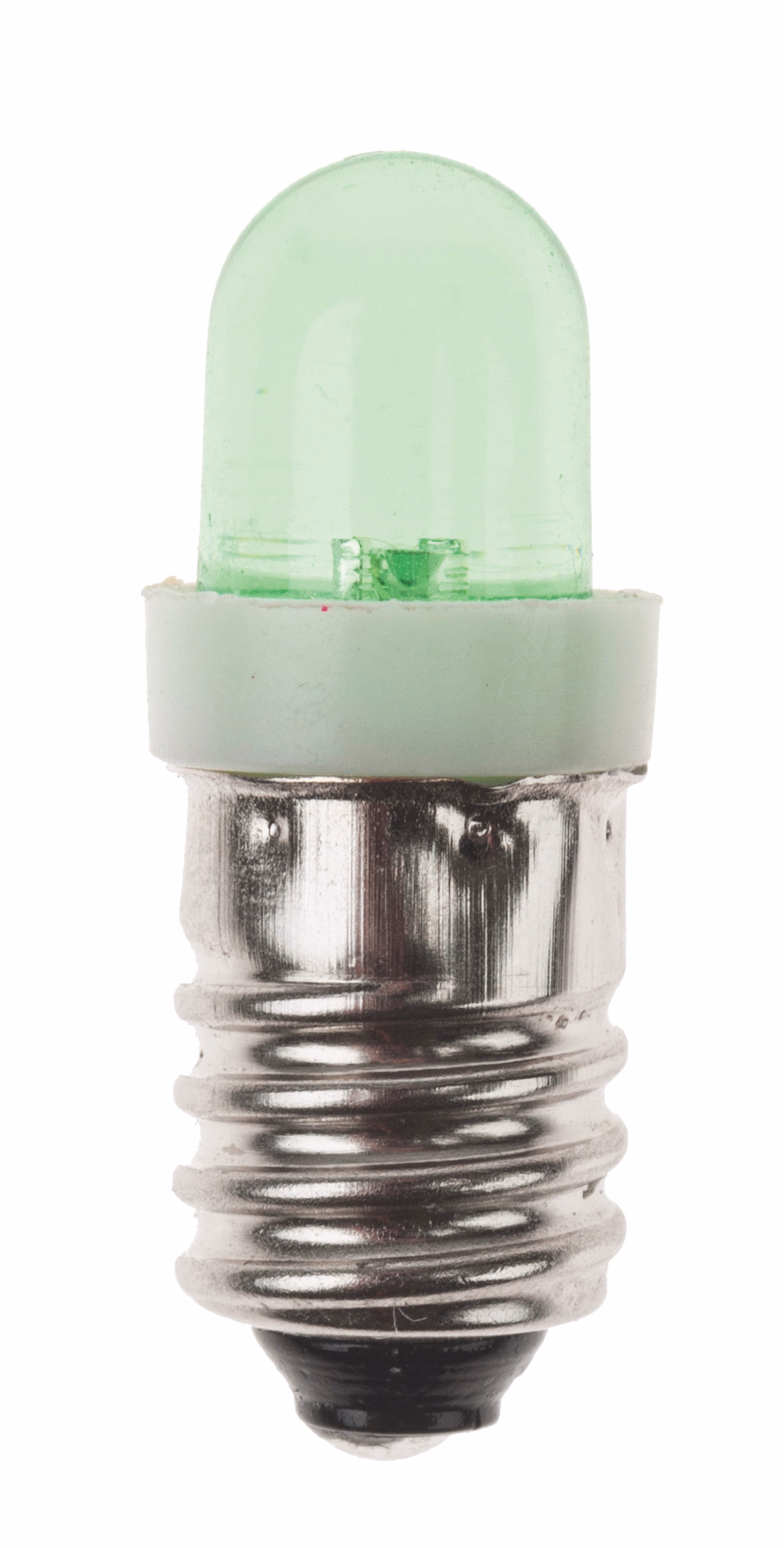 LEDs, 10 Stück grün E10 Fassung (8 mm)