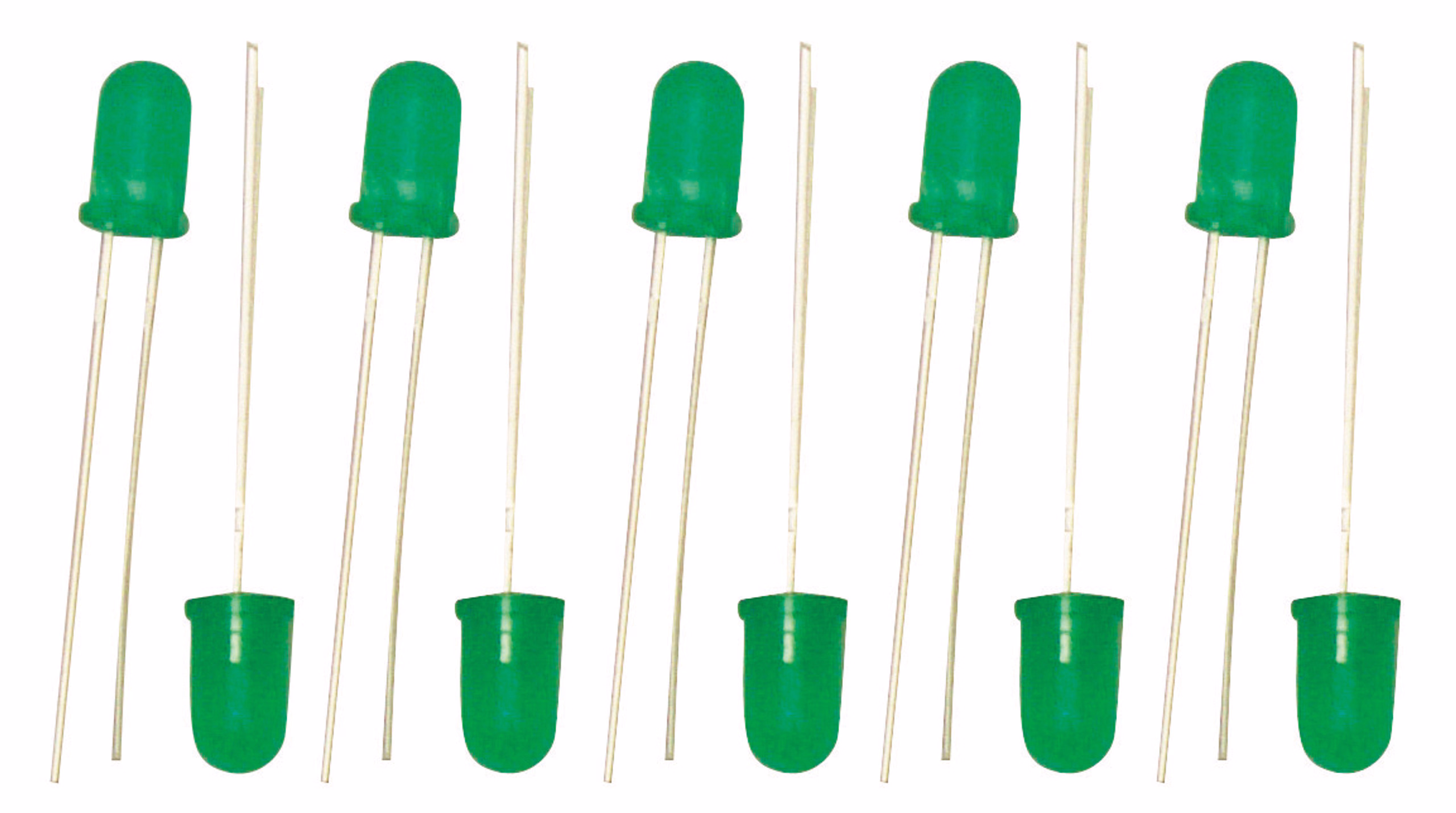Lichtdiodes (5 mm) groen, 50 stuks