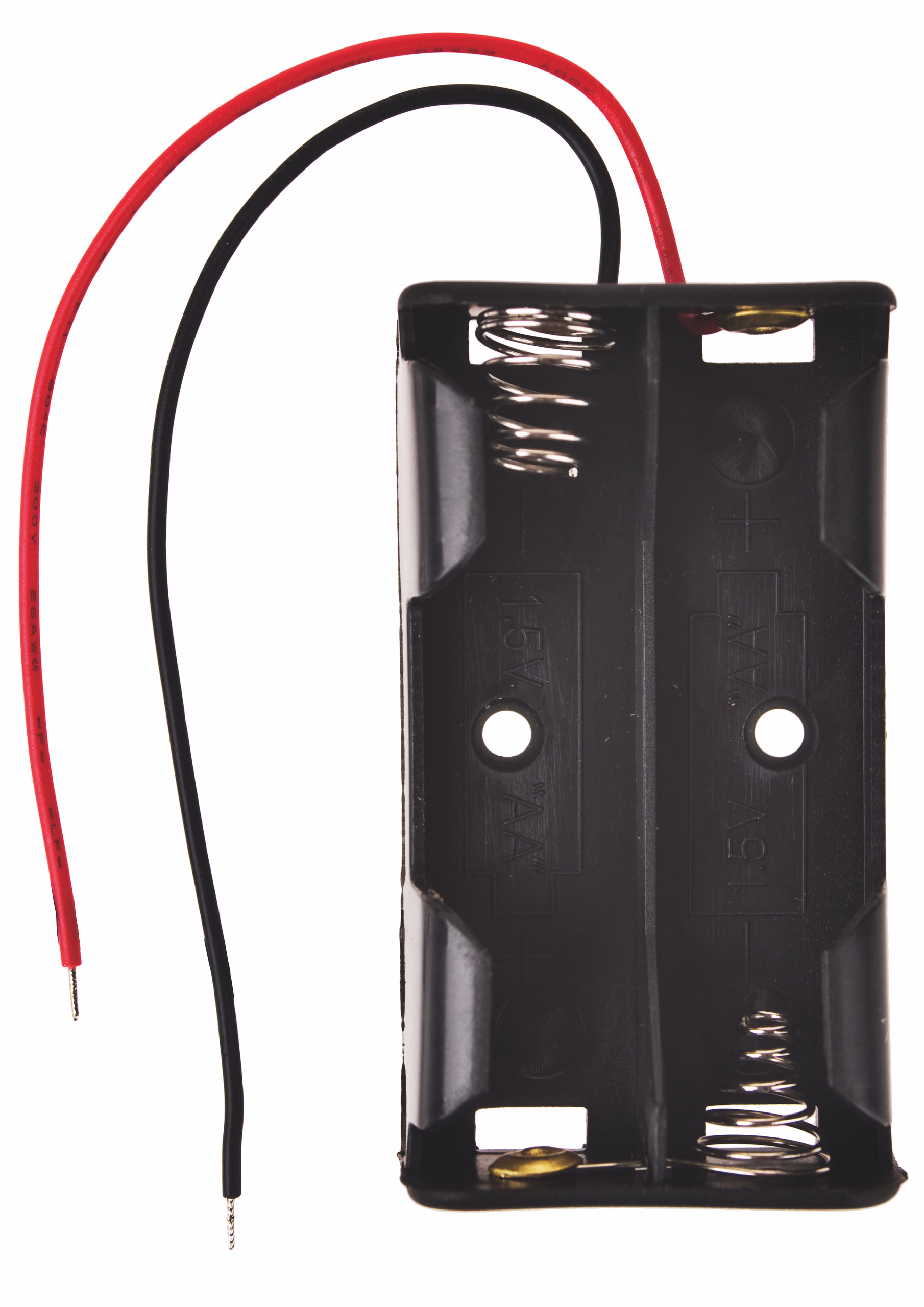 Batteriehalter, 2 x Mignon (AA) mit Anschlussdraht