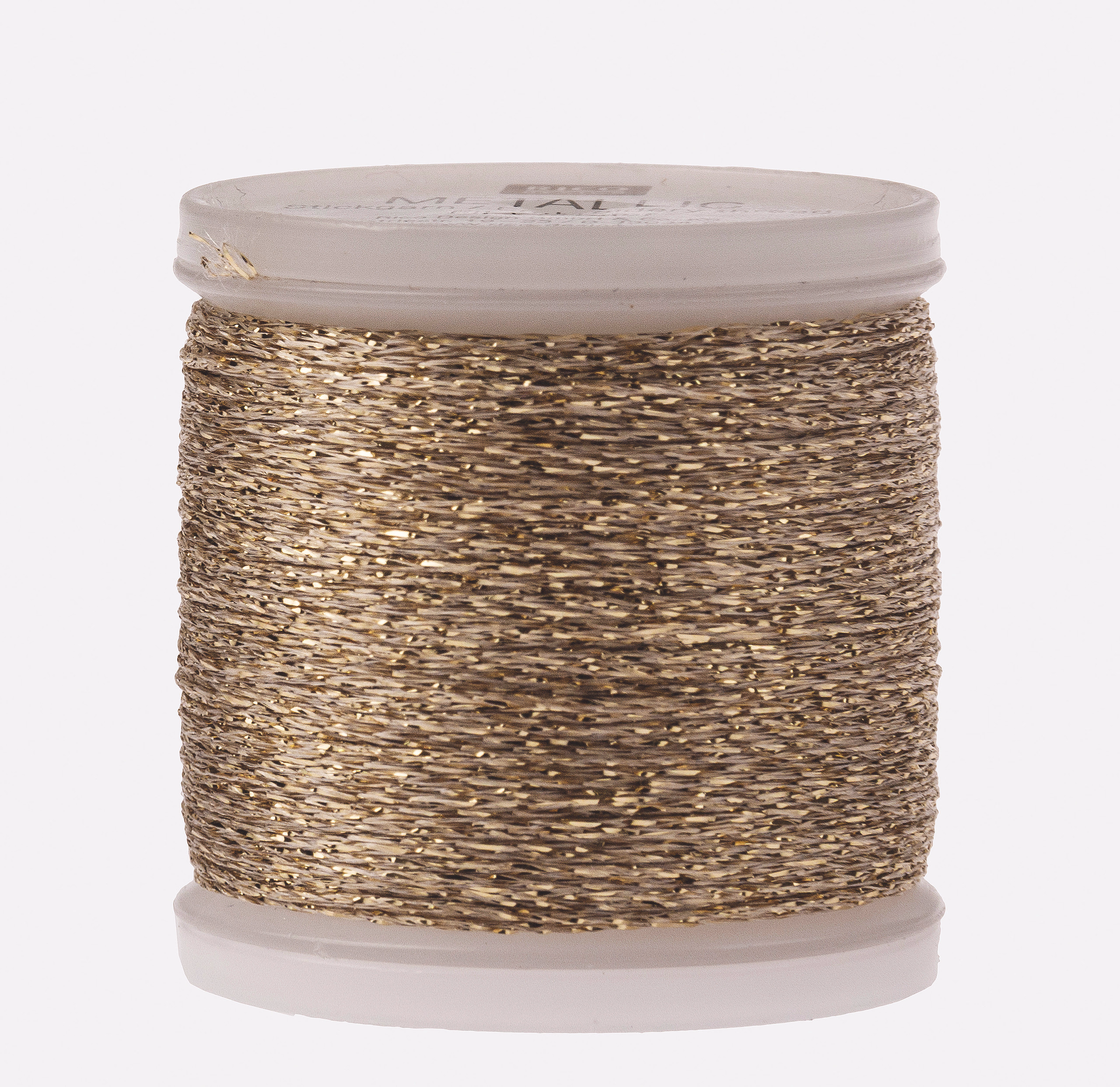 Stickgarn, 50 m metallic gold