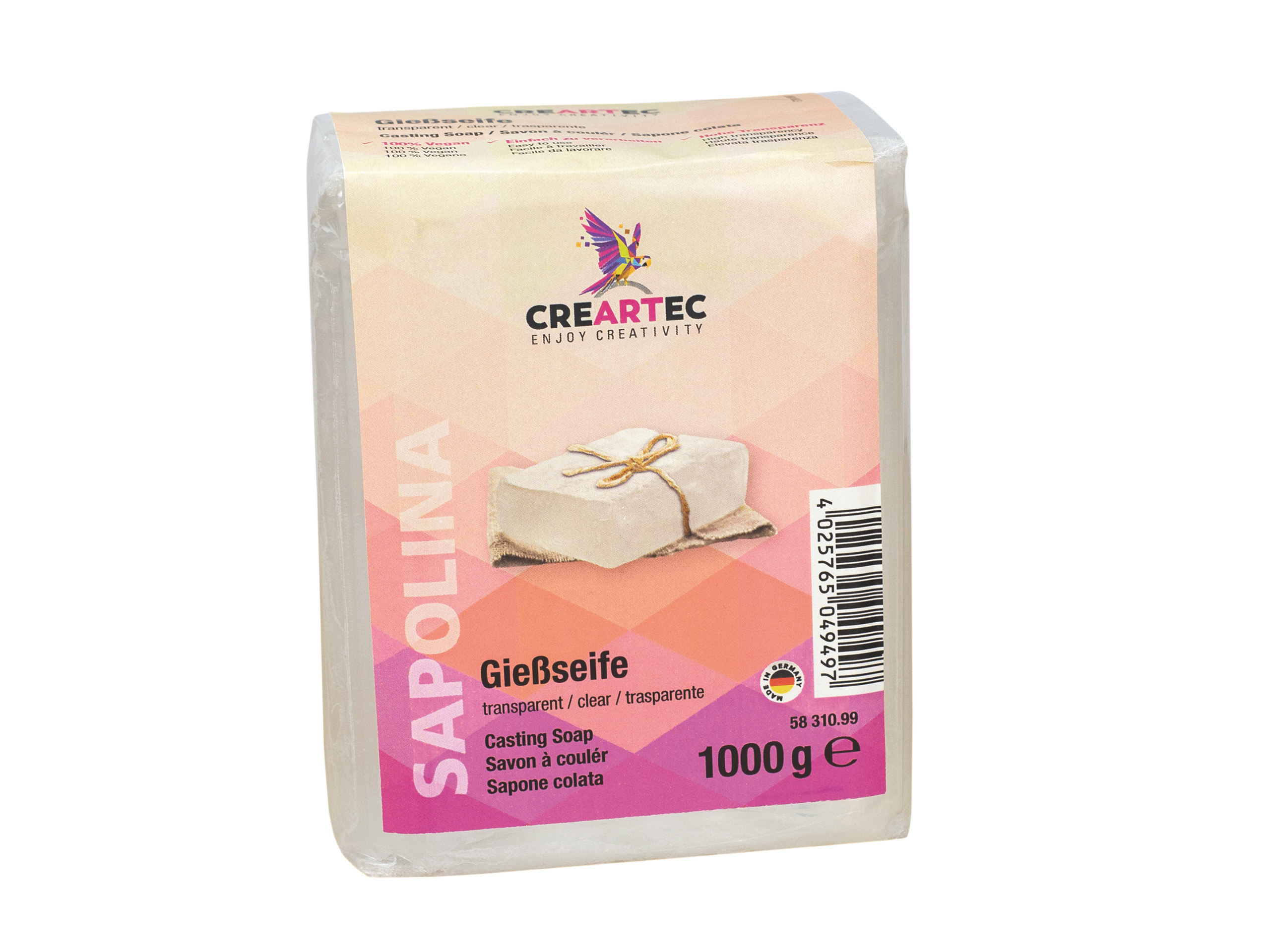 Gießseife, 1000 g transparent