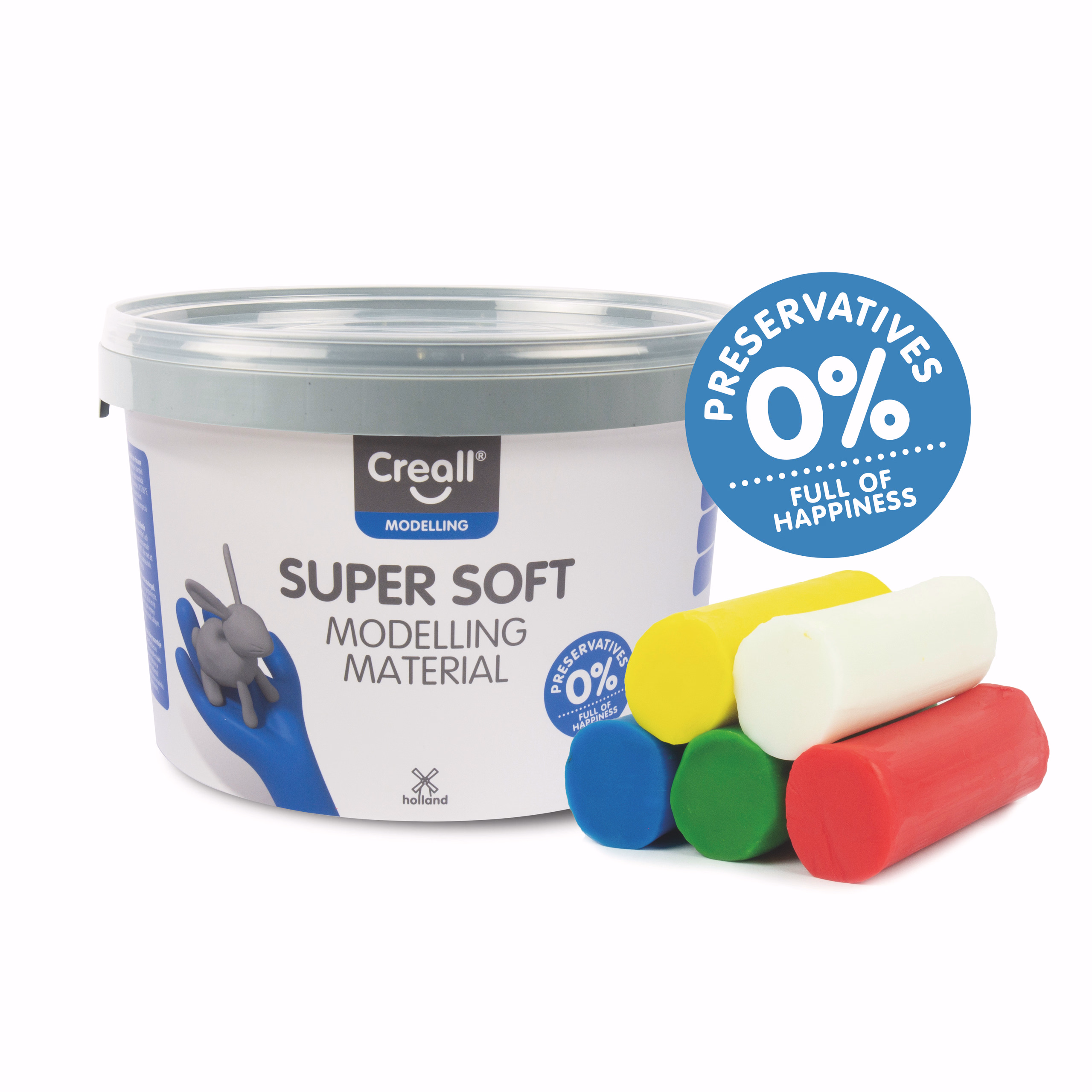 Creall Super Soft Knete, bunt (5x 350 g)