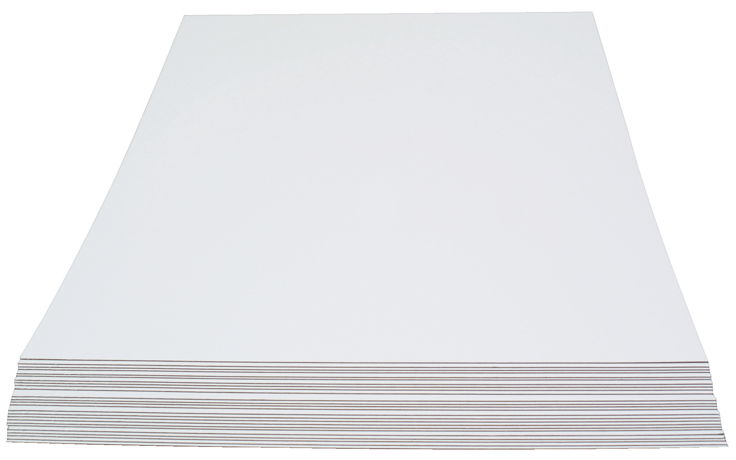 Wit beplakt grijskarton 1,5 x 700 x 1000 mm, 25vel