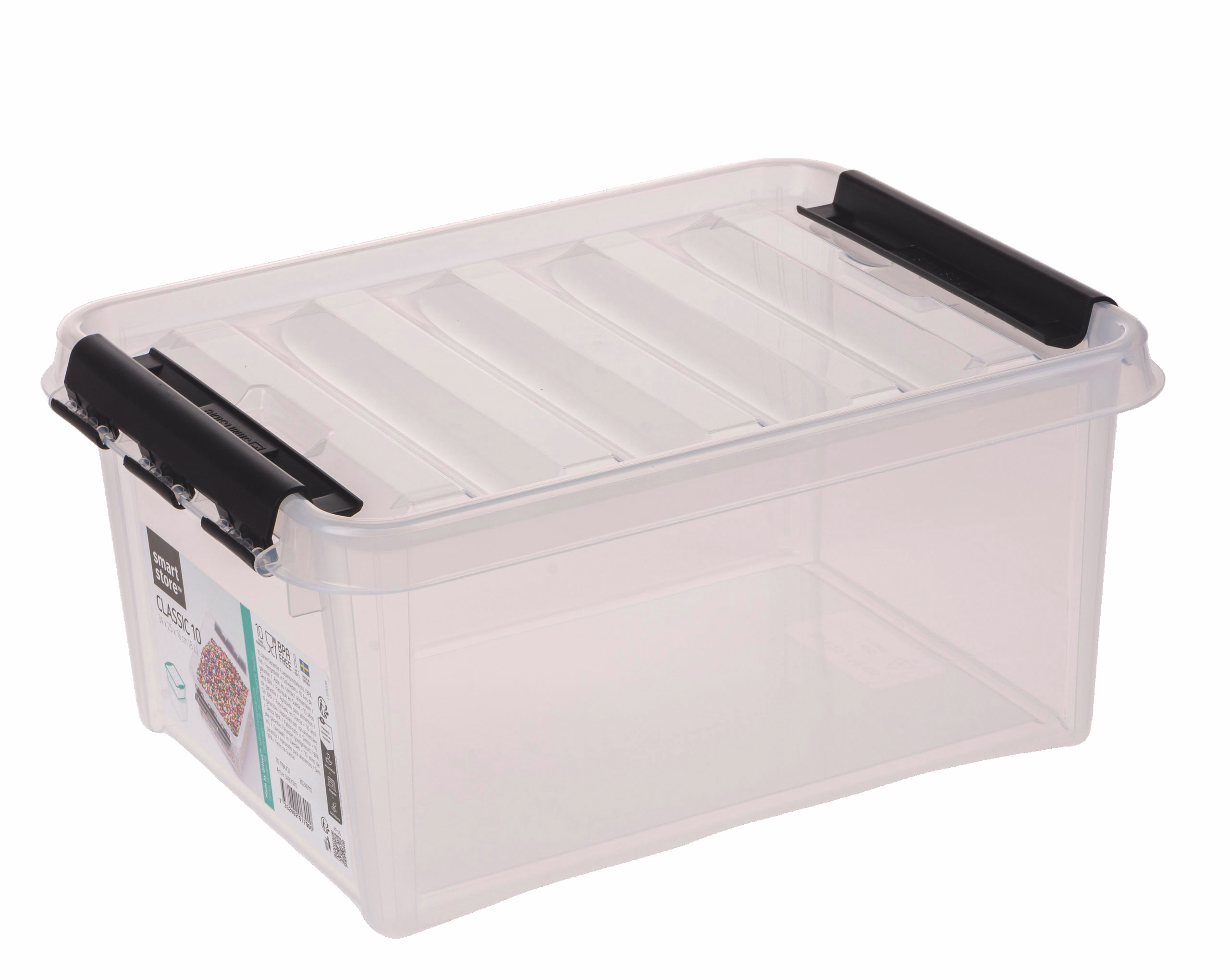 Kunststoffboxen mit Deckel, 10 Stück (34x25x16cm)