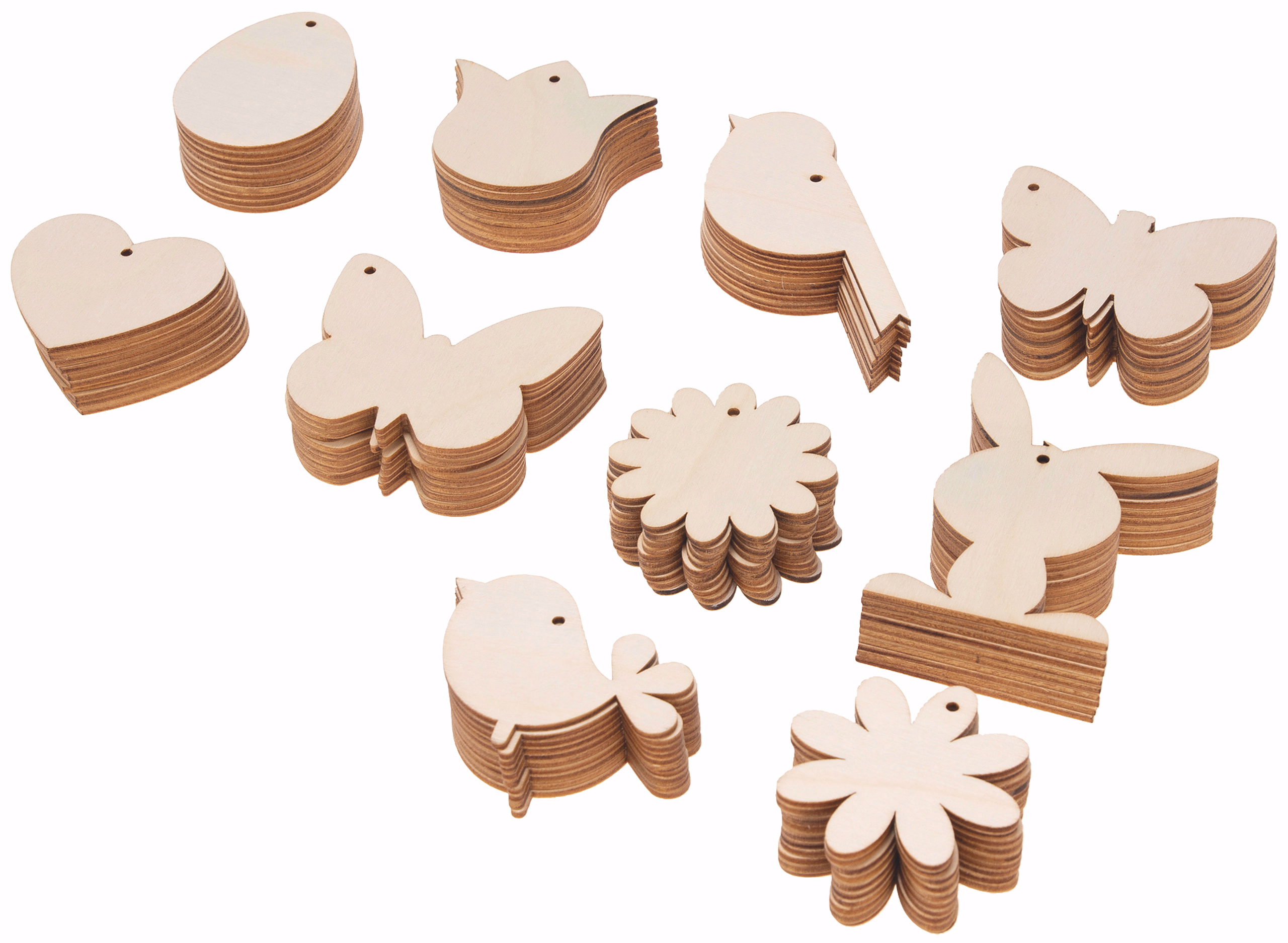 Holz Frühlingsanhänger, 100er-Set