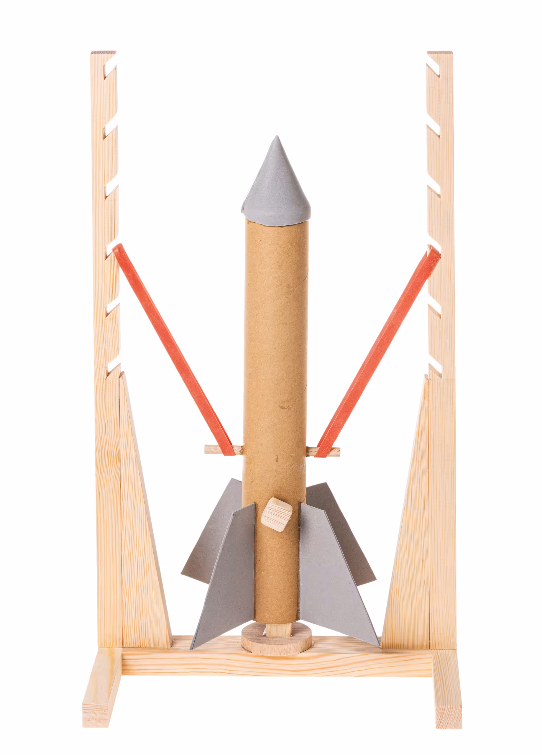 Fusée OPITEC avec moteur en caoutchouc et rampe de lancement