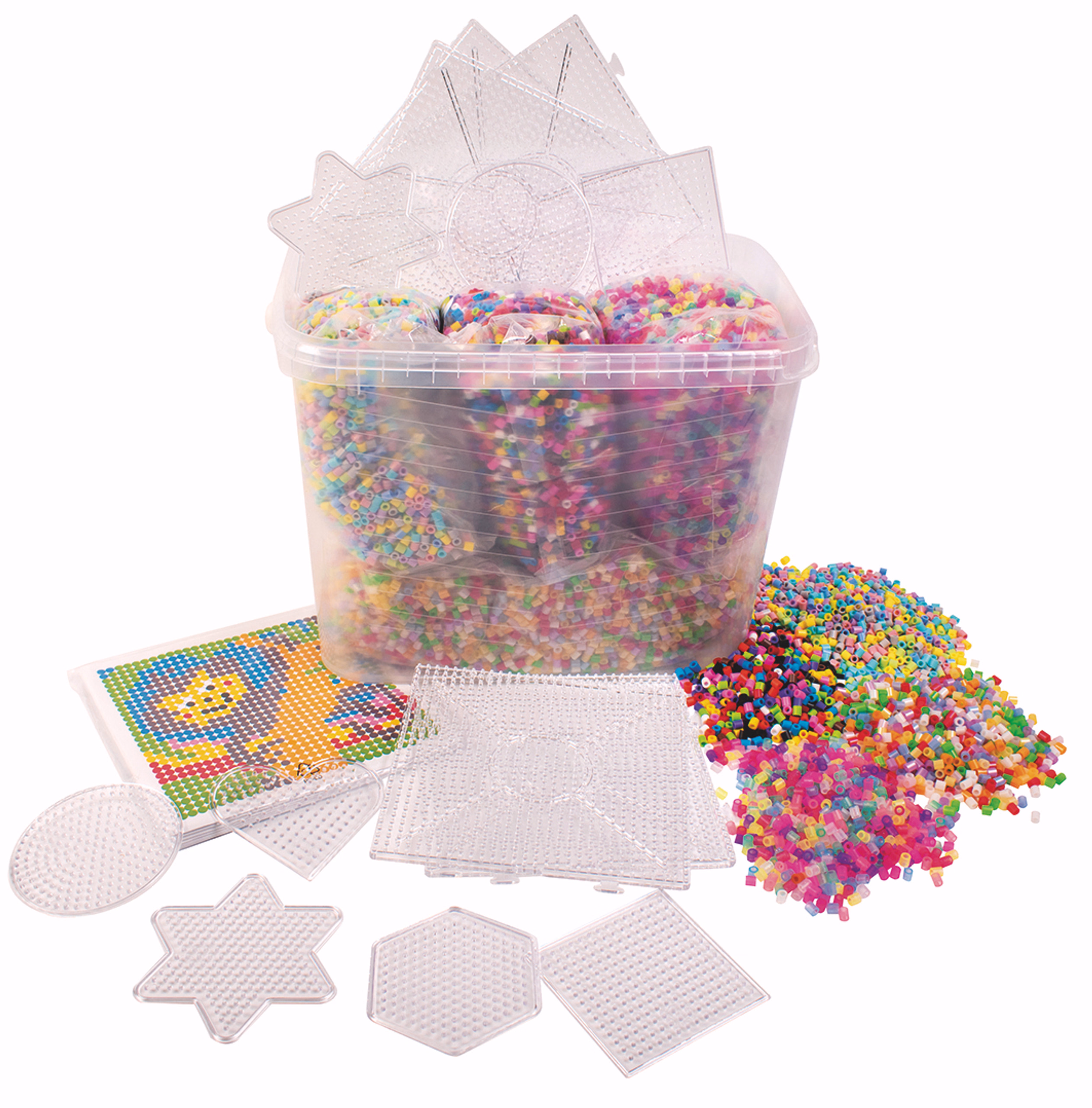 Bügelperlen Starterset, 40000 Perlen+Legeplatten