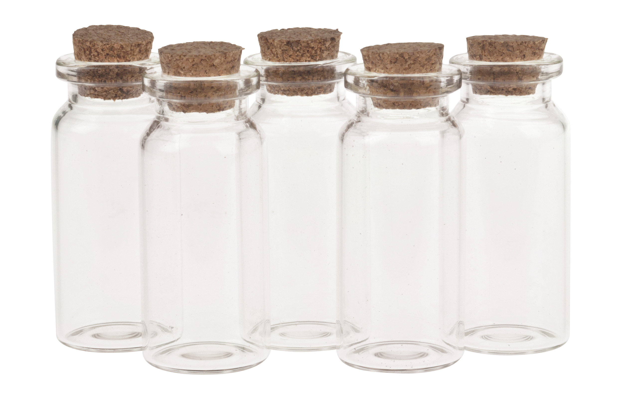 Lot De 100 Petits Flacons En Verre 10 Ml Avec Bouchon Liège - Minuscules Pots Neufs