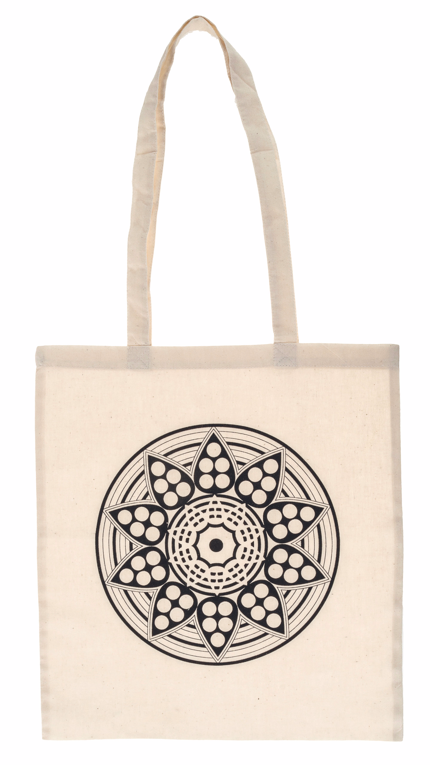 Baumwolltasche Mandala, natur, 38 x 42 cm