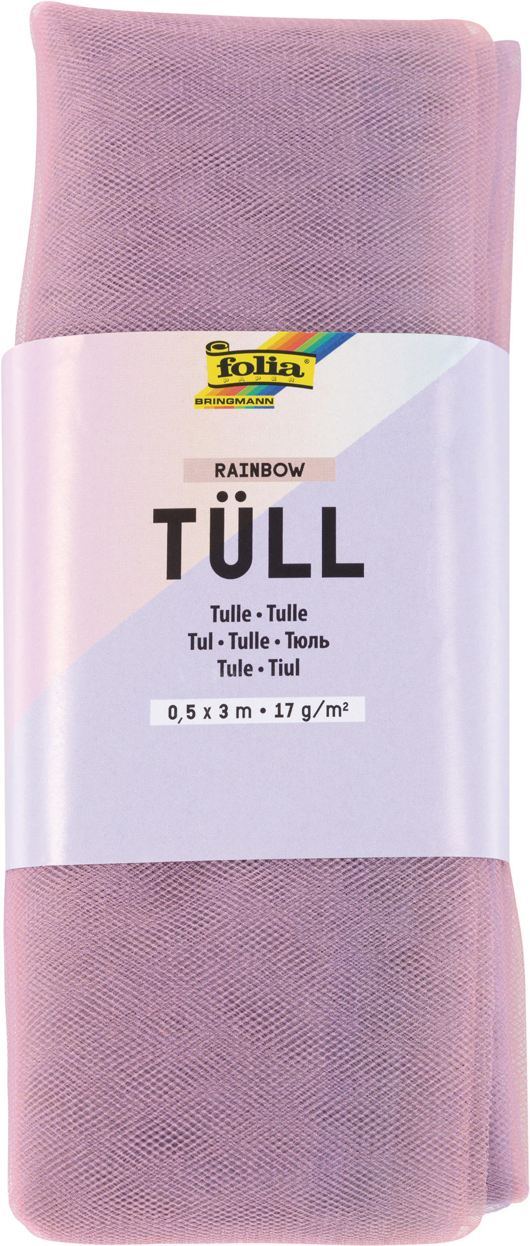Tule stof regenboog