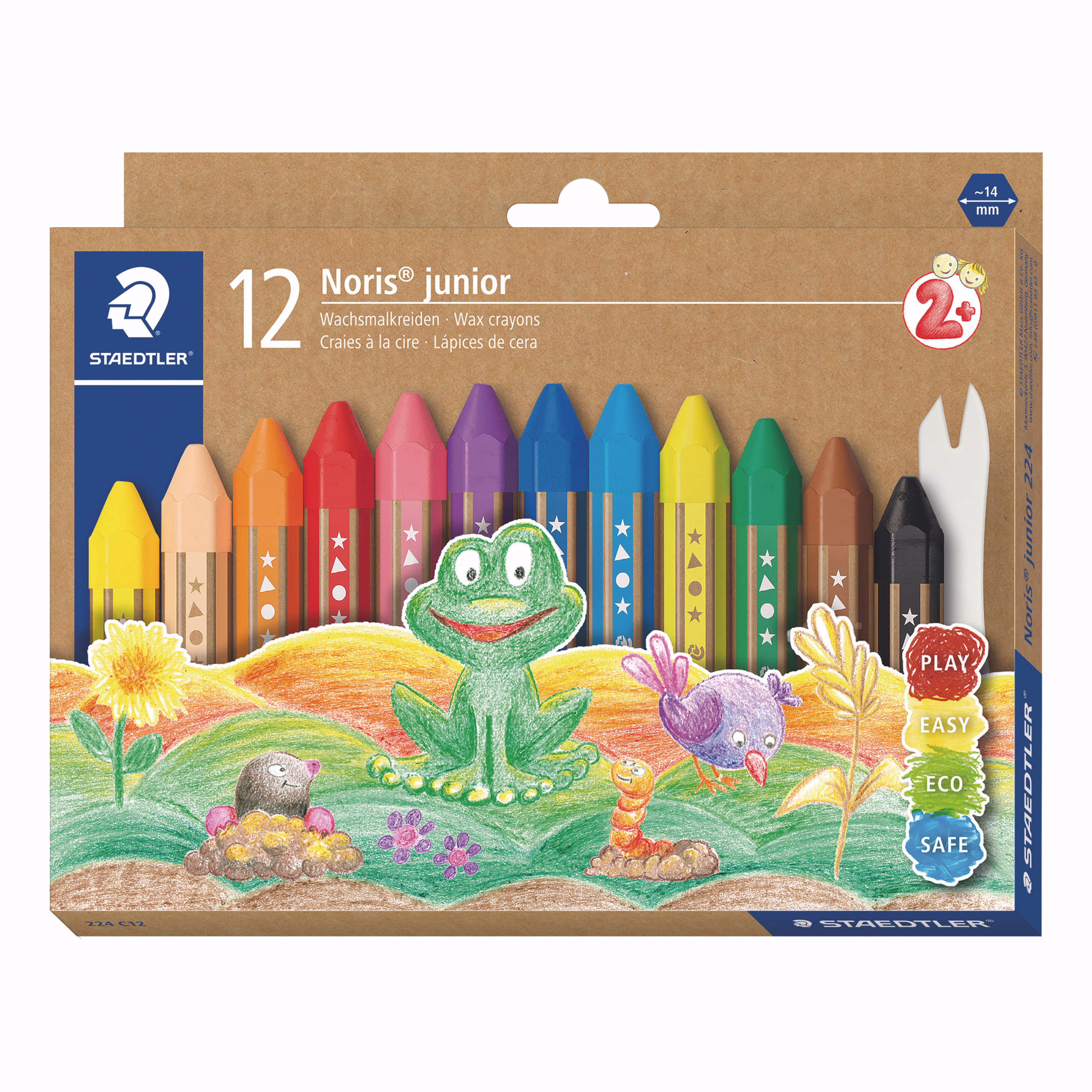 STAEDTLER Junior Wachsmalkreide, 12er-Set