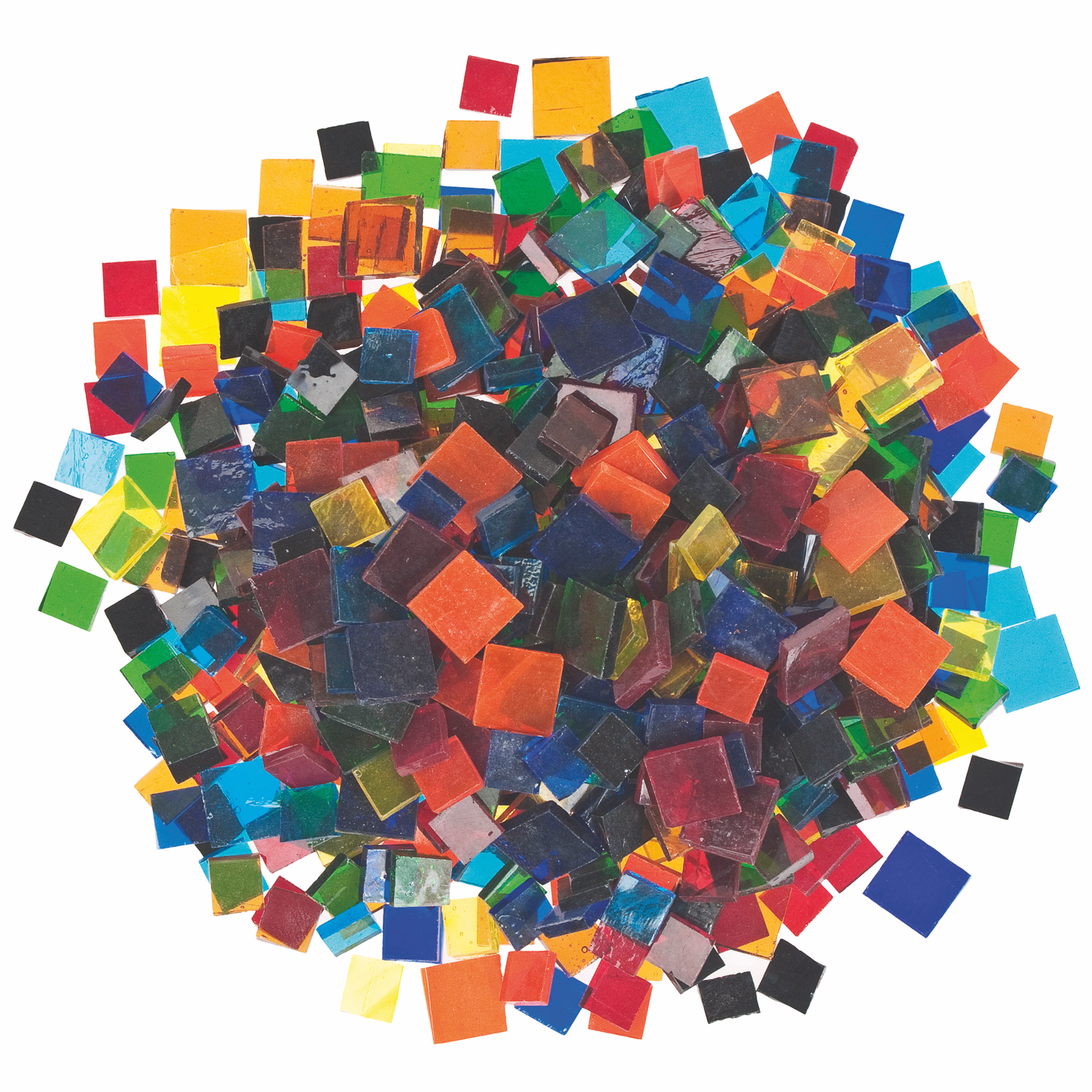 Mosaik Tiffany, 500 g Buntmix transparent