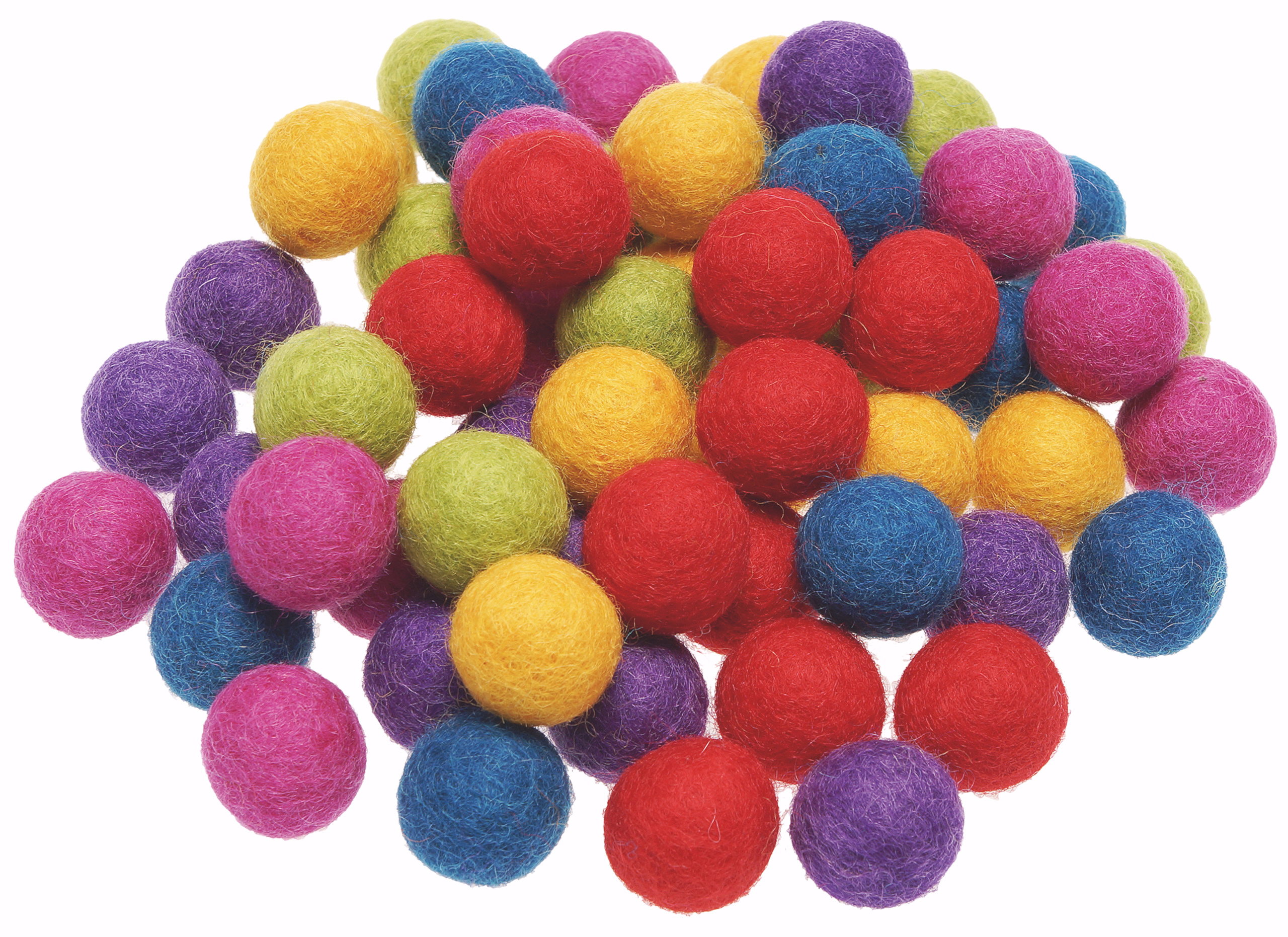 Bolas de fieltro de colores de lana de oveja (140)