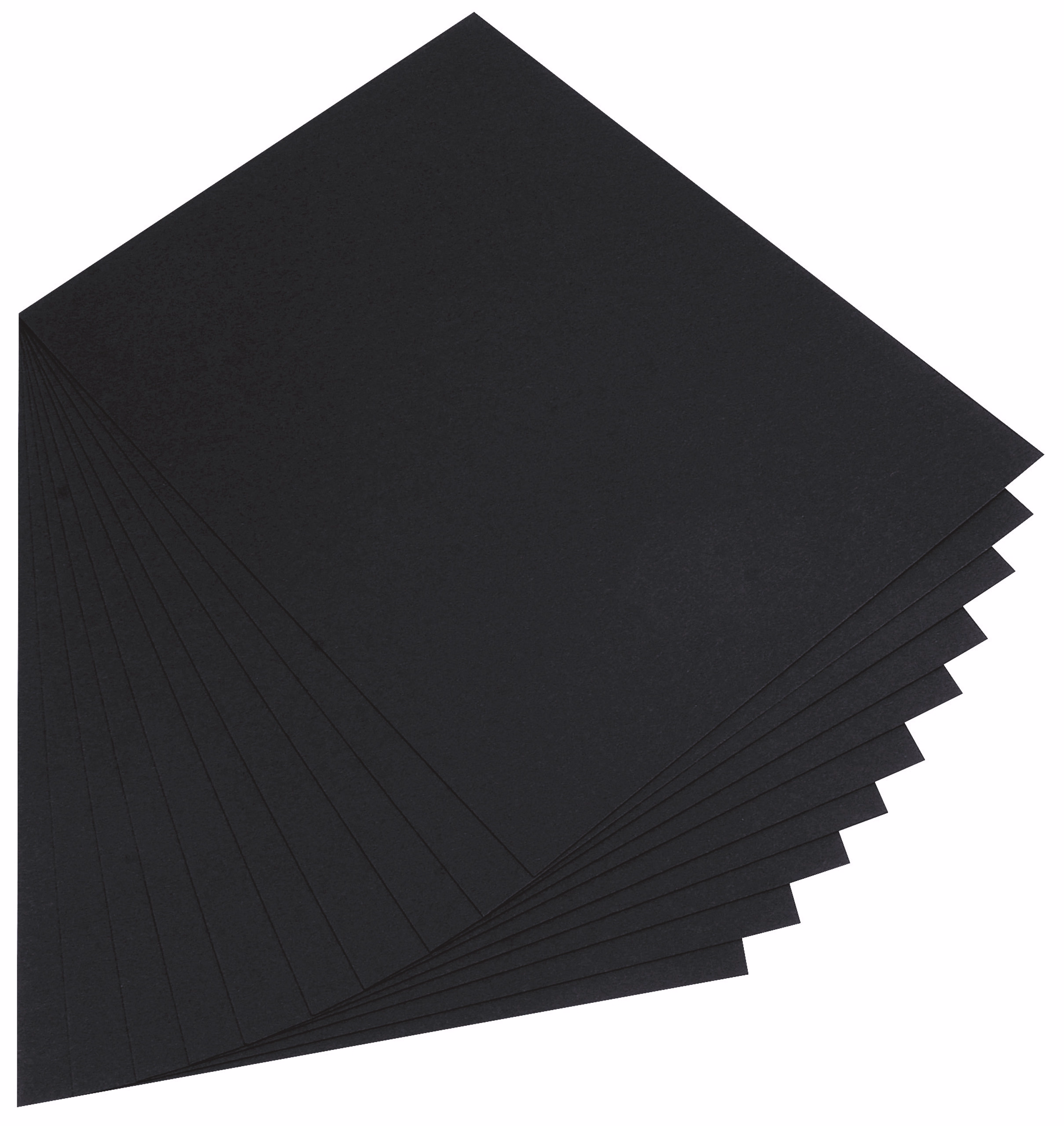 Tonkarton, 25 Bogen schwarz (50 x 70 cm)
