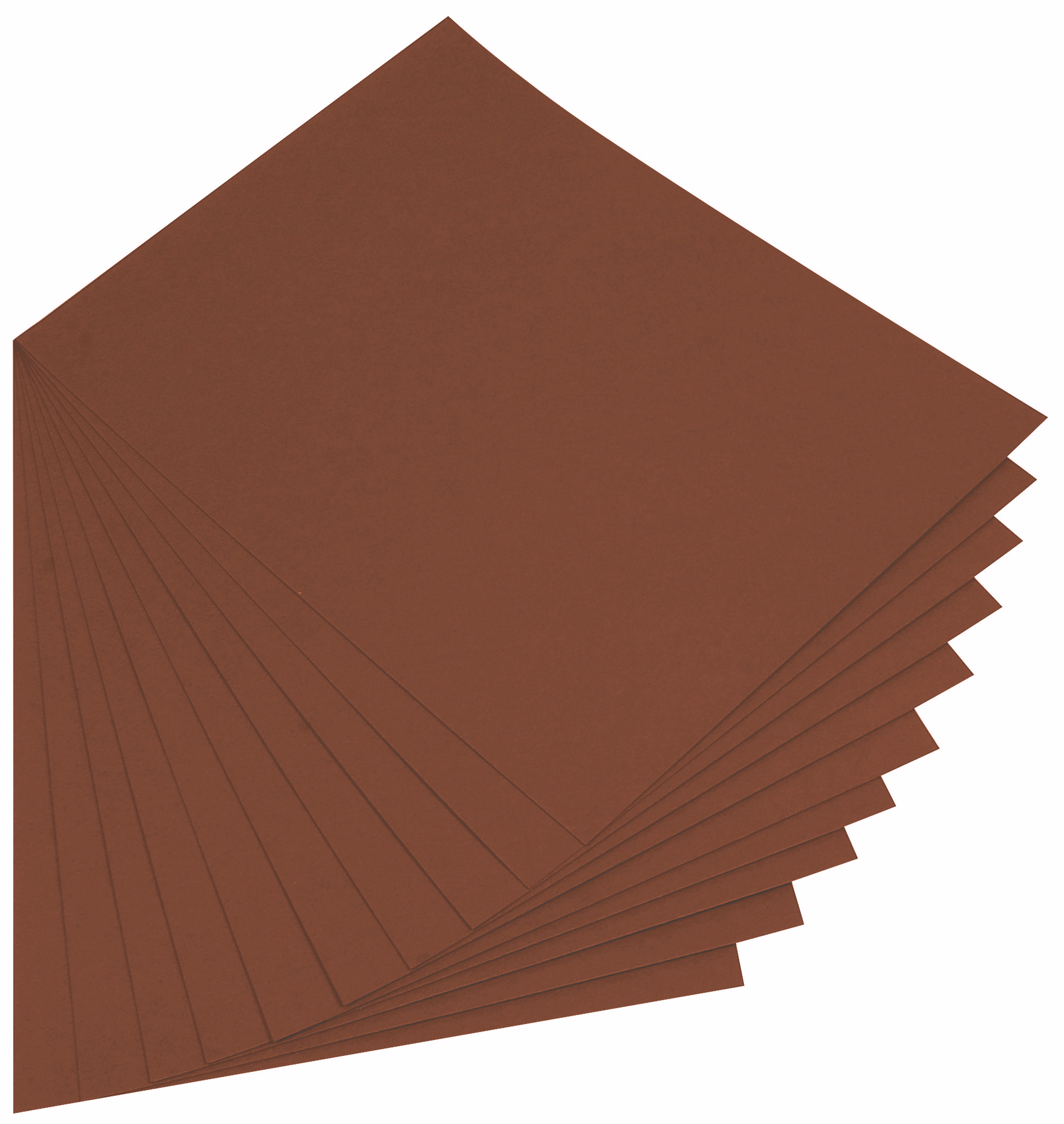 Tonkarton, 10 Bogen schokobraun (50 x 70 cm)