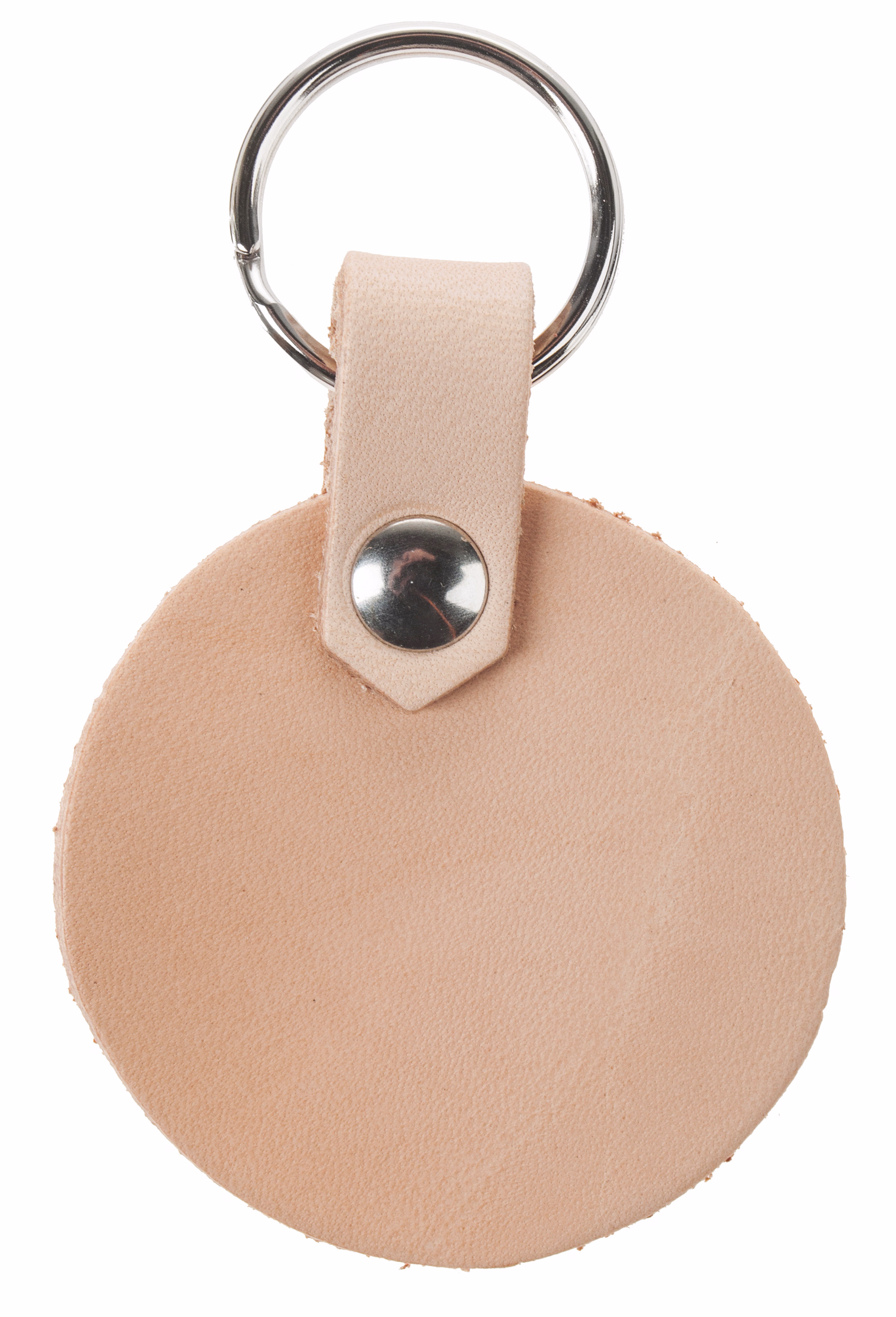 Leder-Schlüsselanhänger Kreis (52 x 68 mm)
