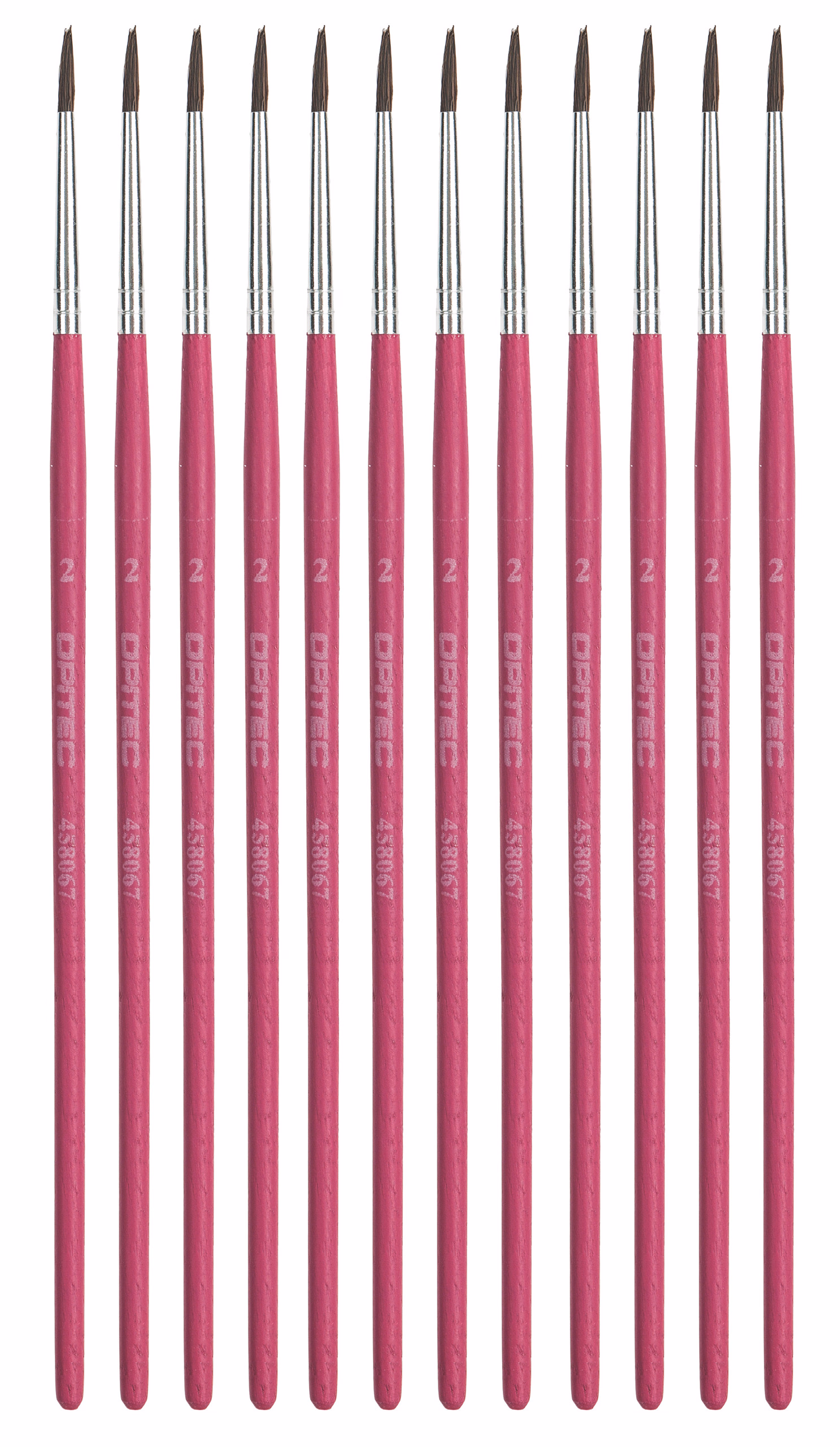 Schulmalpinsel, 12 Stück Größe 2