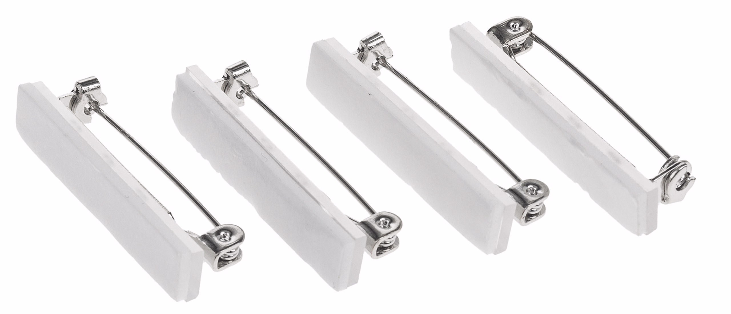 Broschennadeln, 4 Stück platinf. selbstkl. (32 mm)