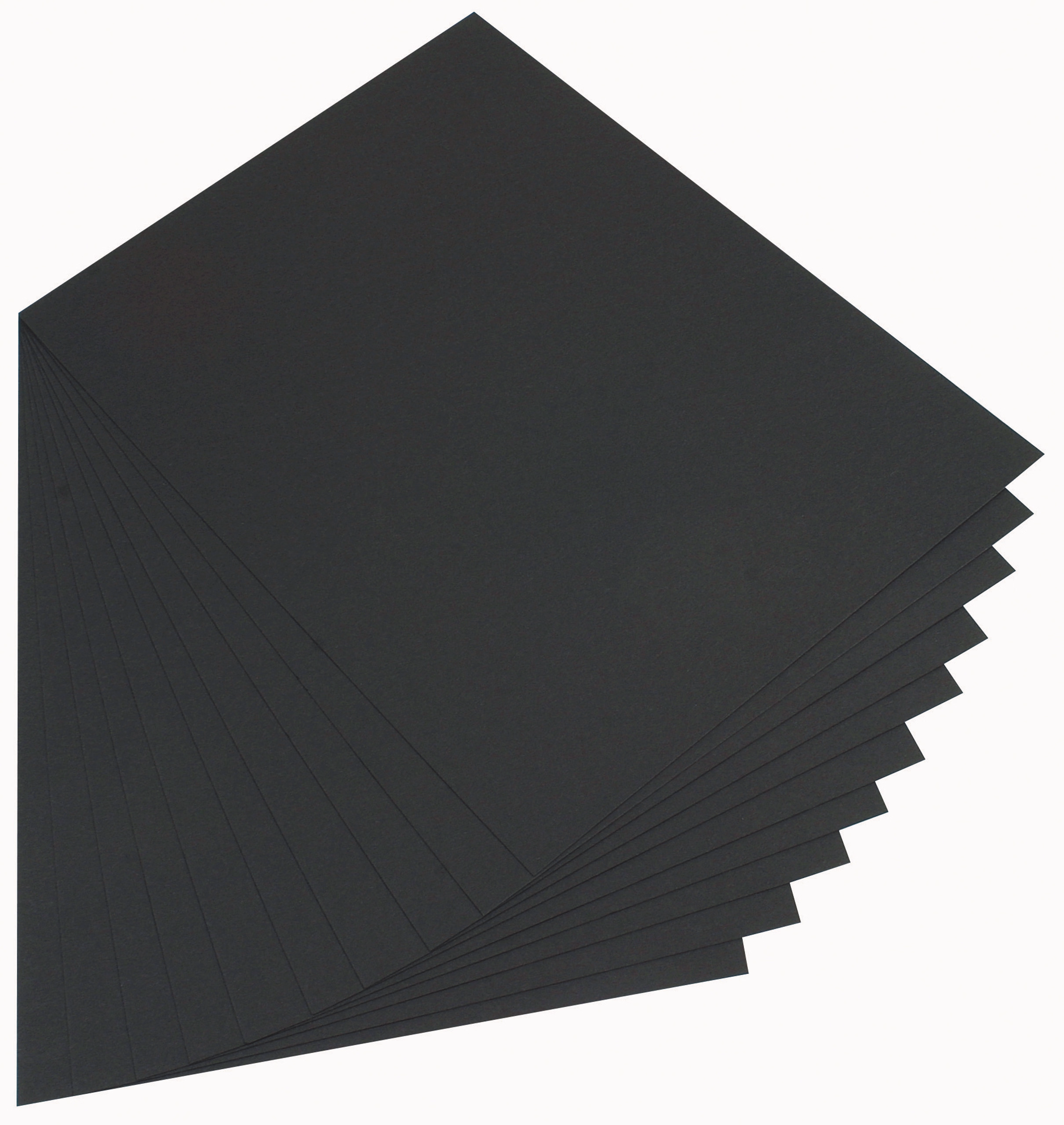 Tonkarton, 10 Bogen schwarz (50 x 70 cm)