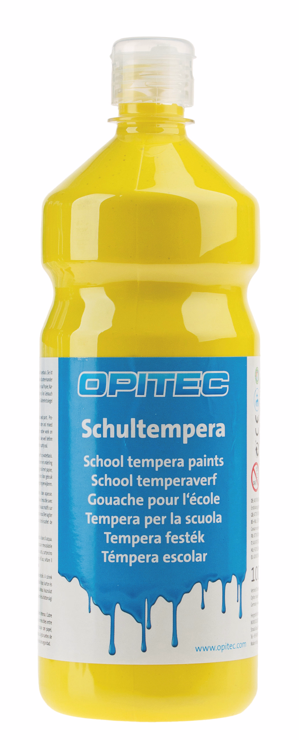 OPITEC Schulmalfarbe, 1000 ml zitronengelb
