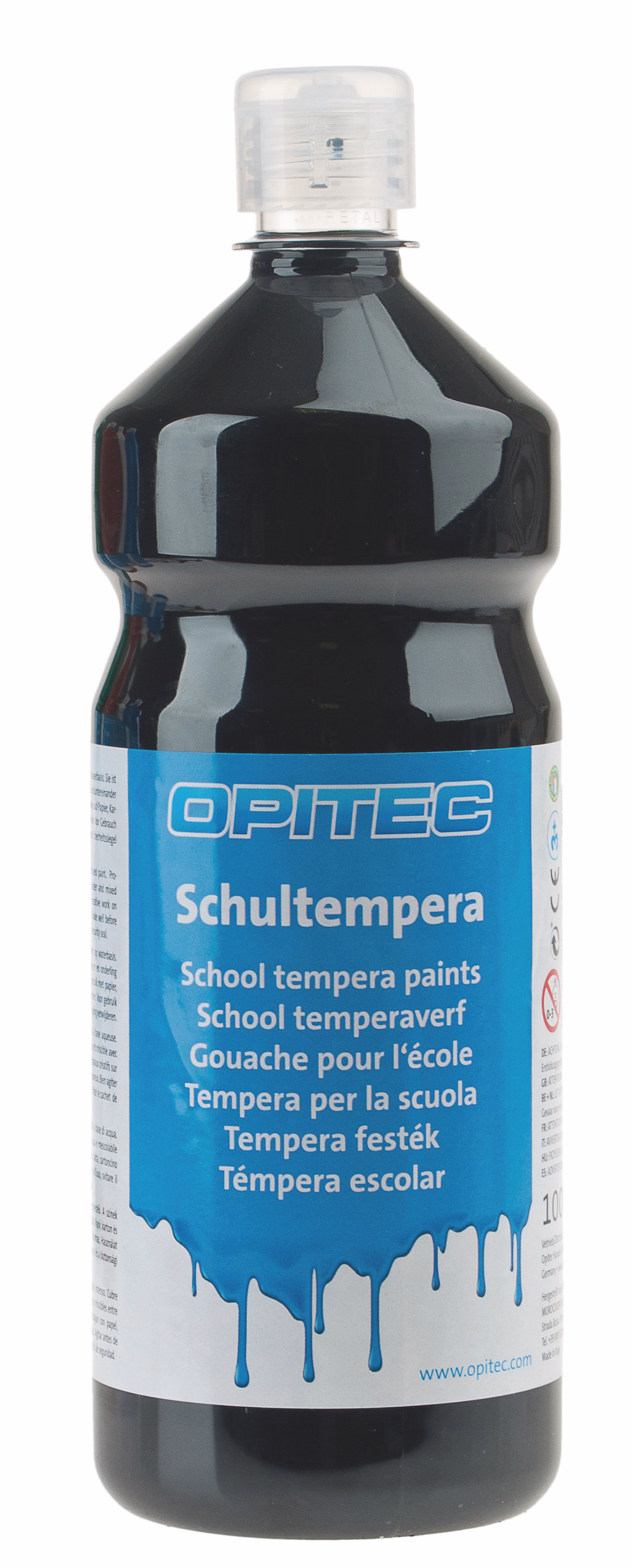 OPITEC Schulmalfarbe, 1000 ml schwarz