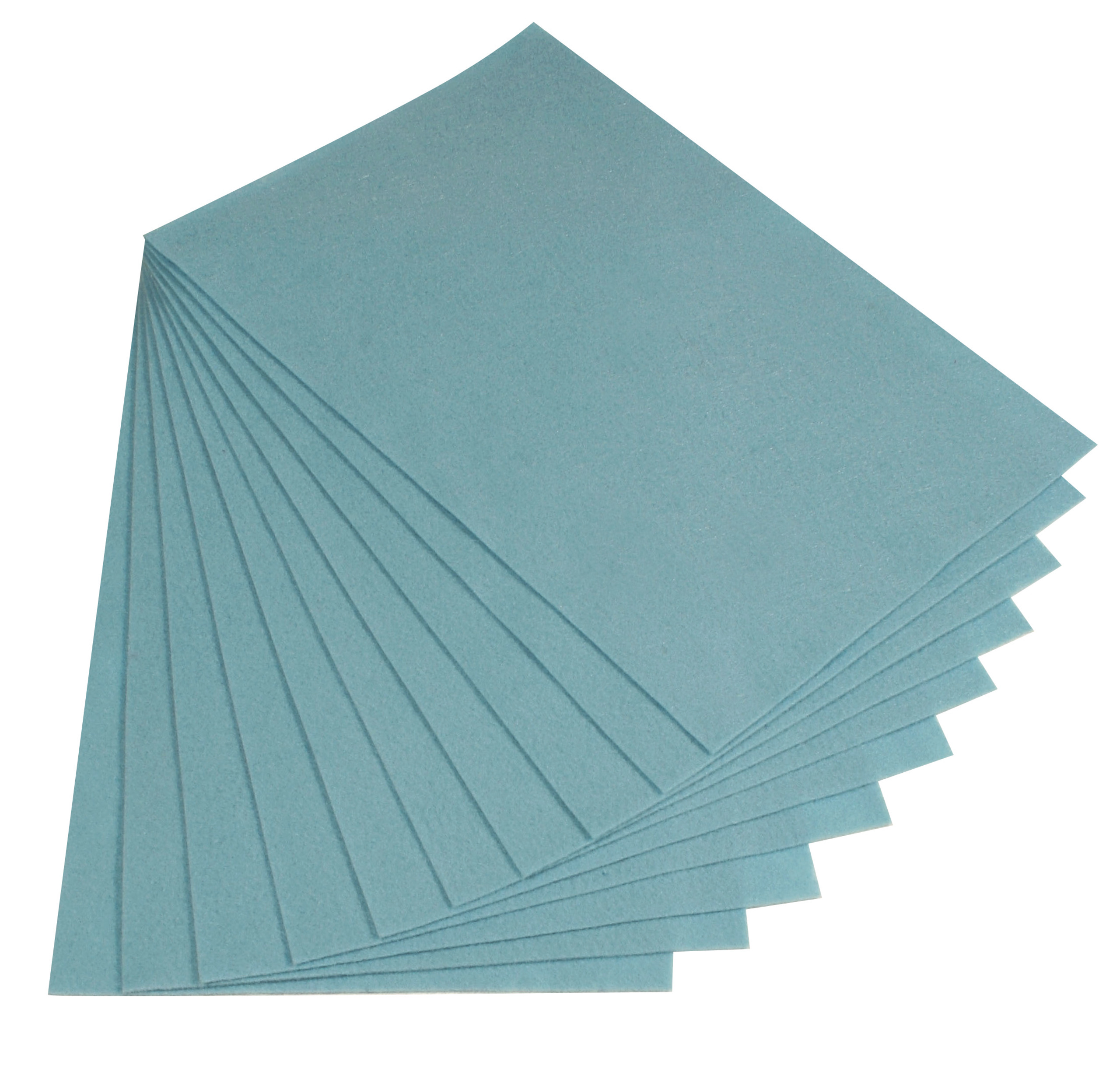 Bastelfilz, 10 Platten hellblau (1,5x200x300 mm)