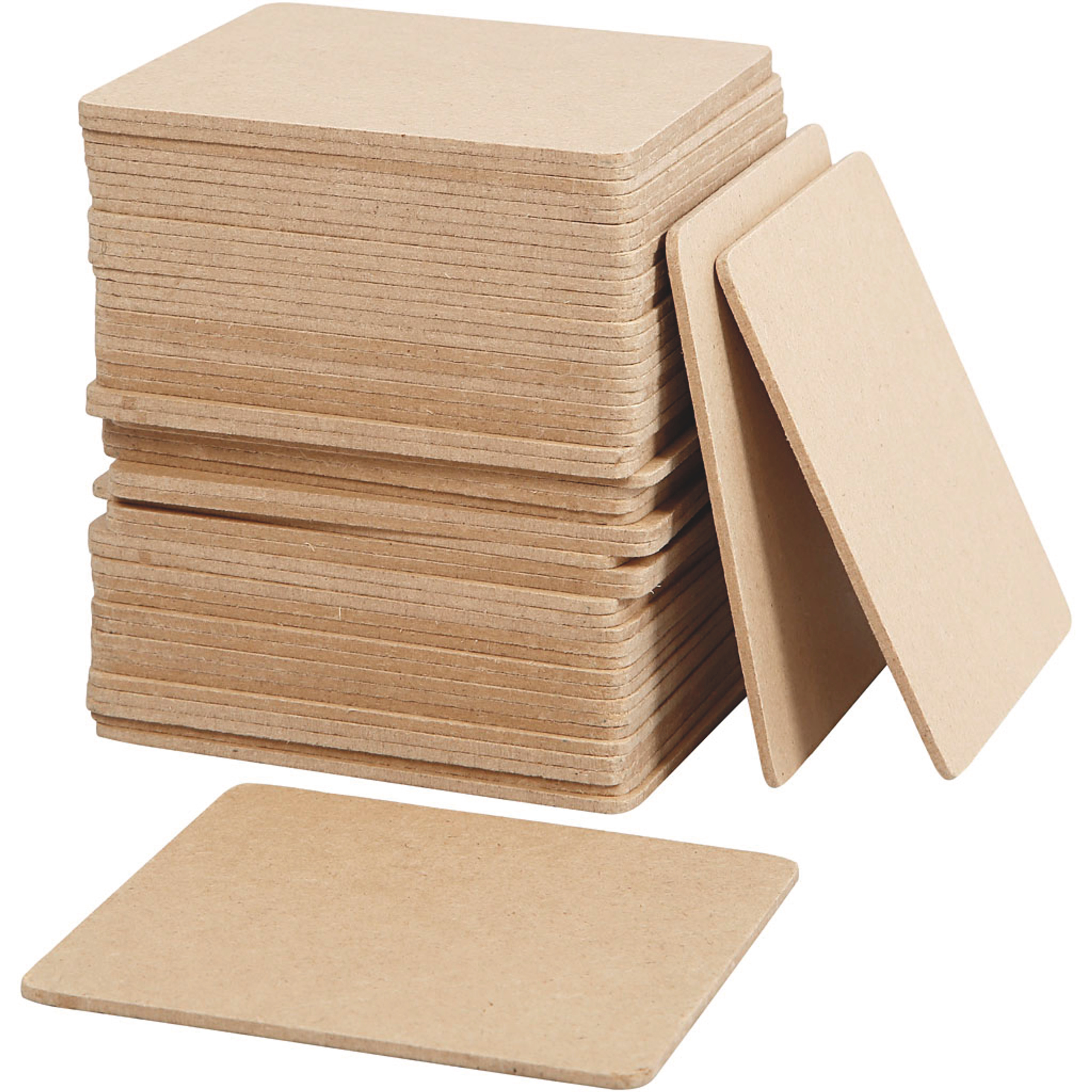 Sottobicchieri in MDF, 50 pezzi (100x100 mm)
