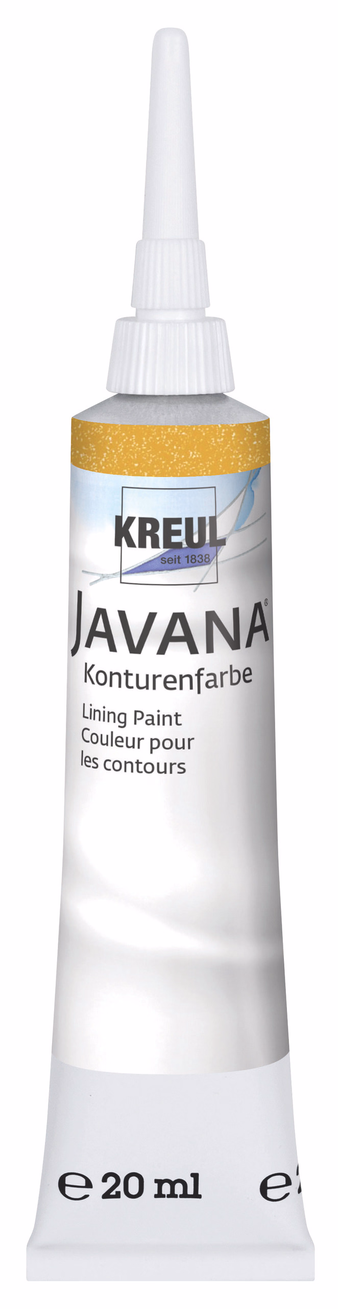 KREUL JAVANA Konturenfarbe, Perlglanz-Effekt gold