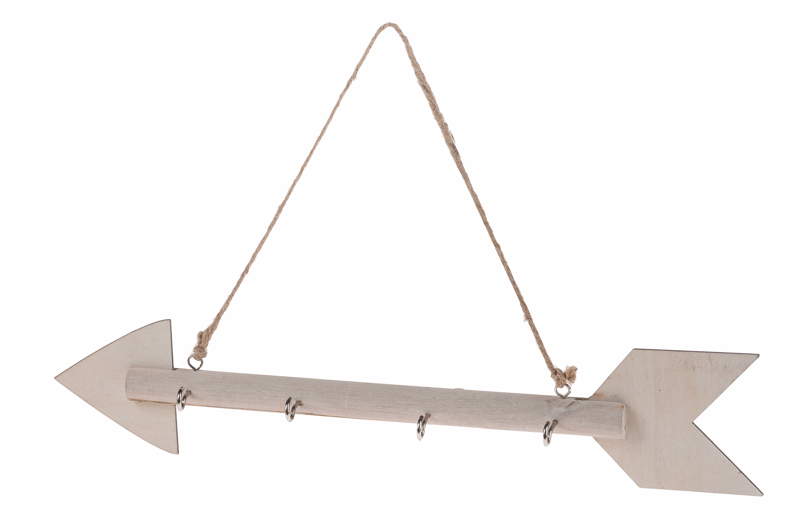 Houten pijl met haken (45 x 9 cm)