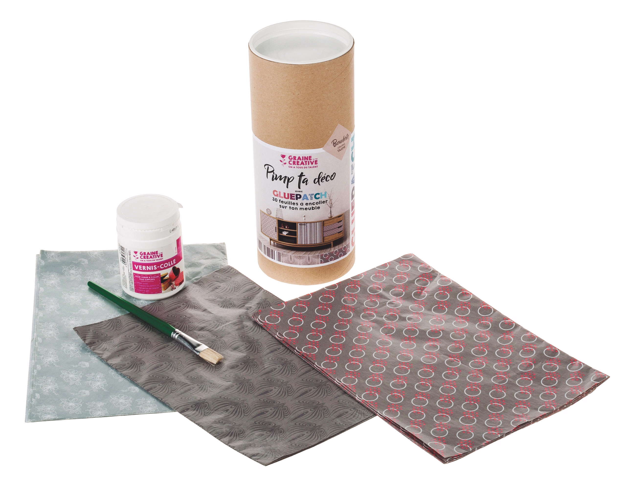 Patch-Papier Set, Taupe-/Pinktöne, 32-teilig
