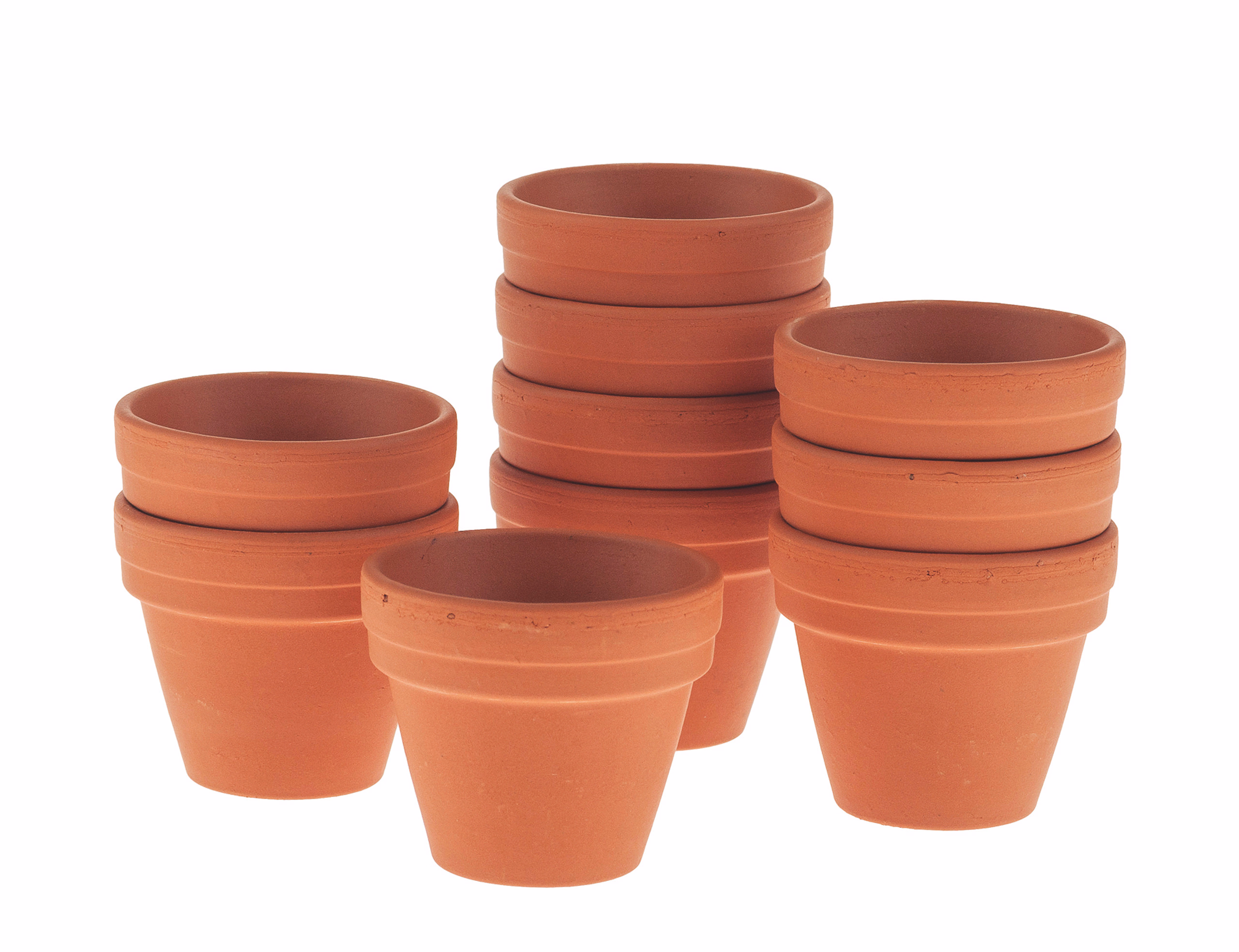 Vasetti di terracotta, 30x35 mm, 10 pezzi