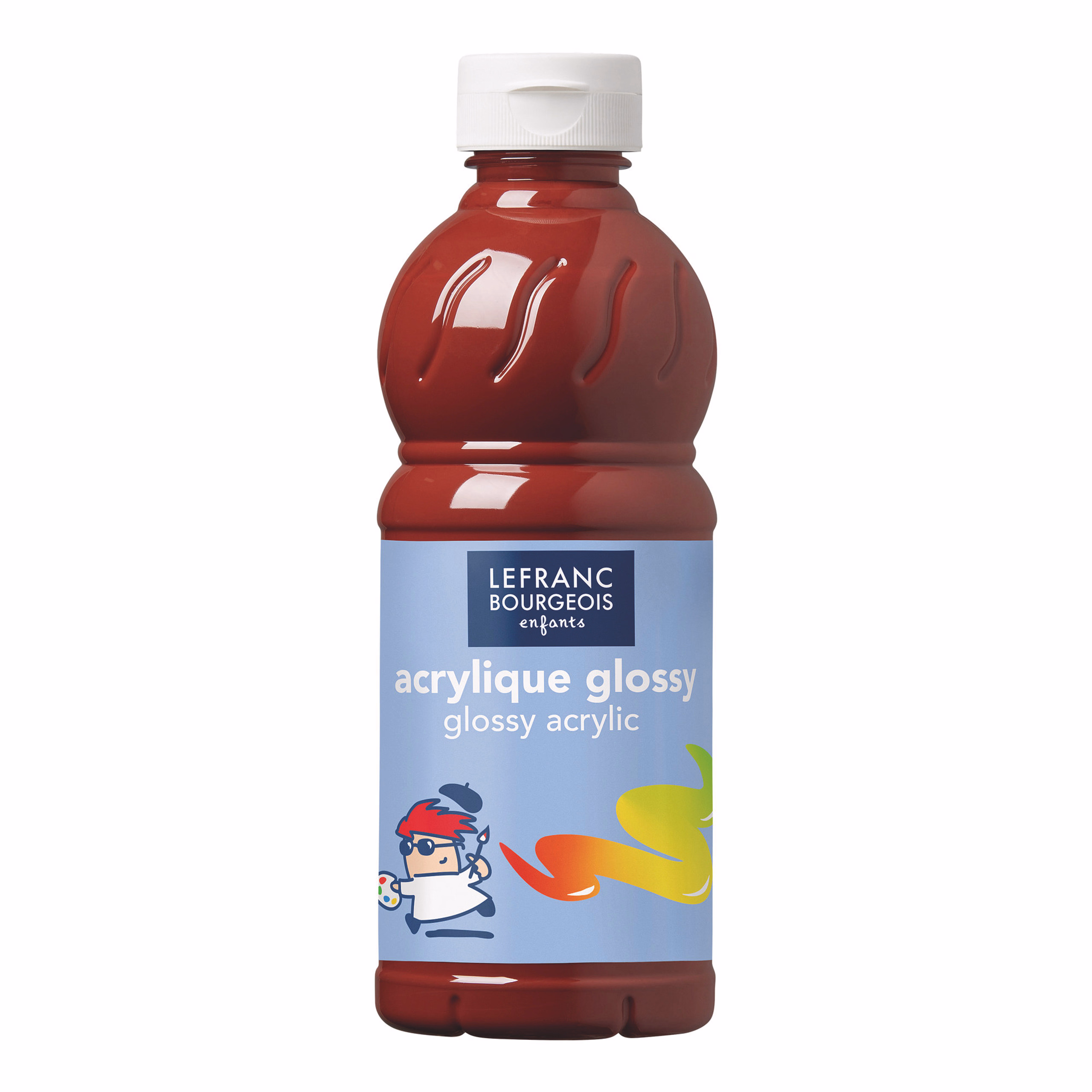 Acrylfarbe glänzend Glossy, 500 ml siena gebrannt