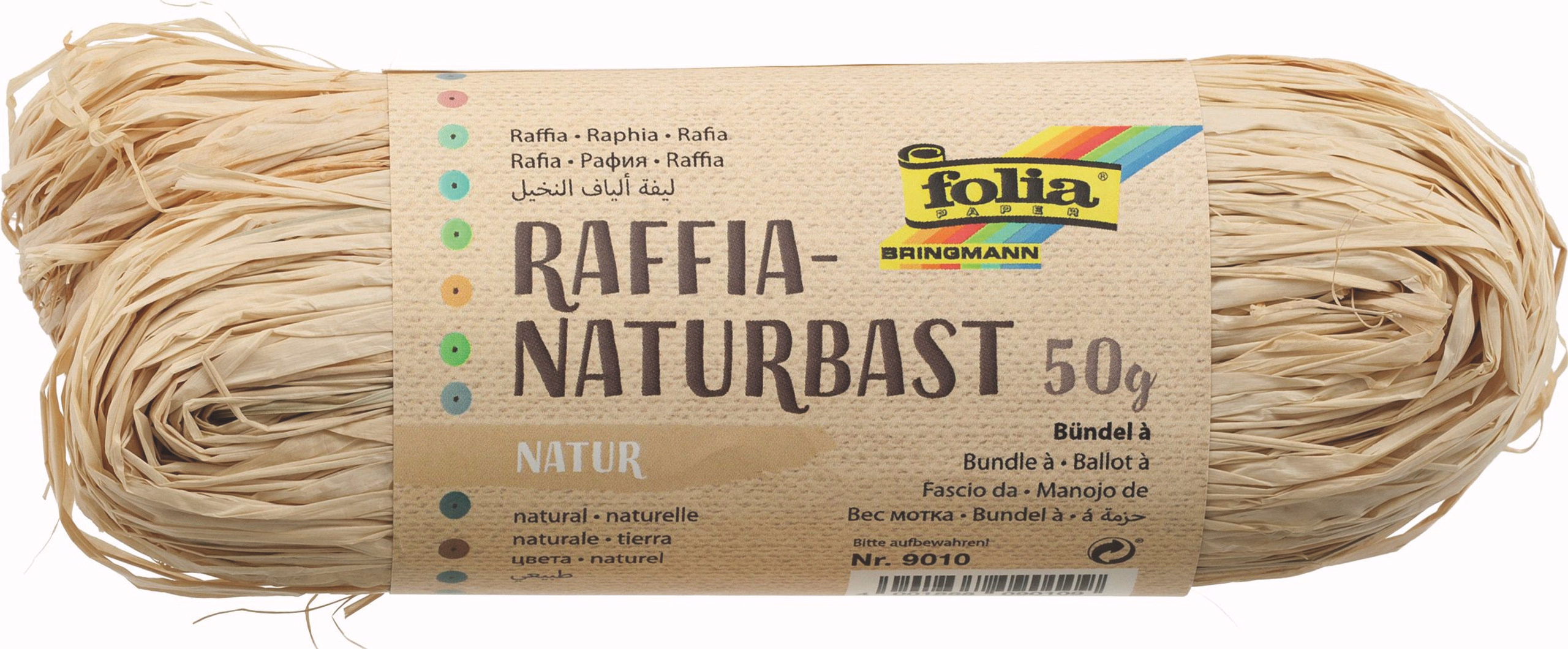 Rafia naturale, 50 g, naturale