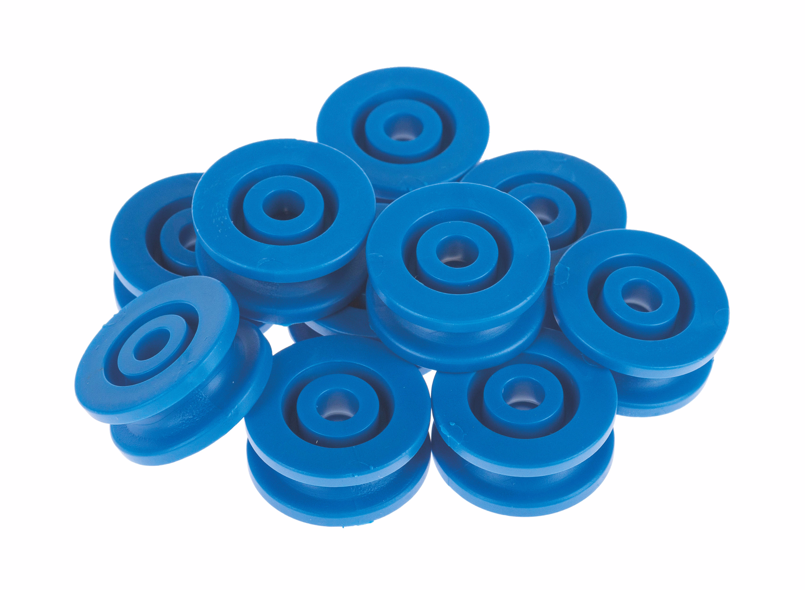 Kunststof katrol, 10 stuks Ø18 x Ø11 x 8 mm